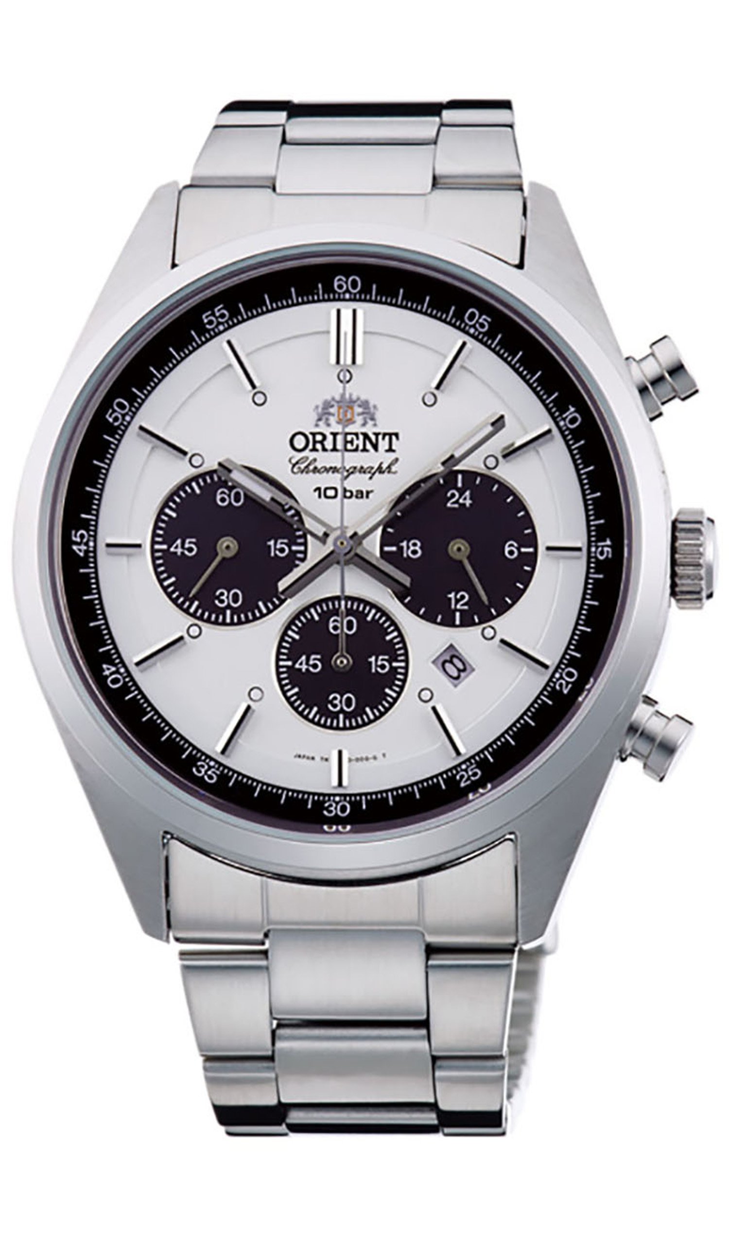 Orient Sporty Neo 70's Neo Seventees Solar Panda Wristwatch, Dark Gray