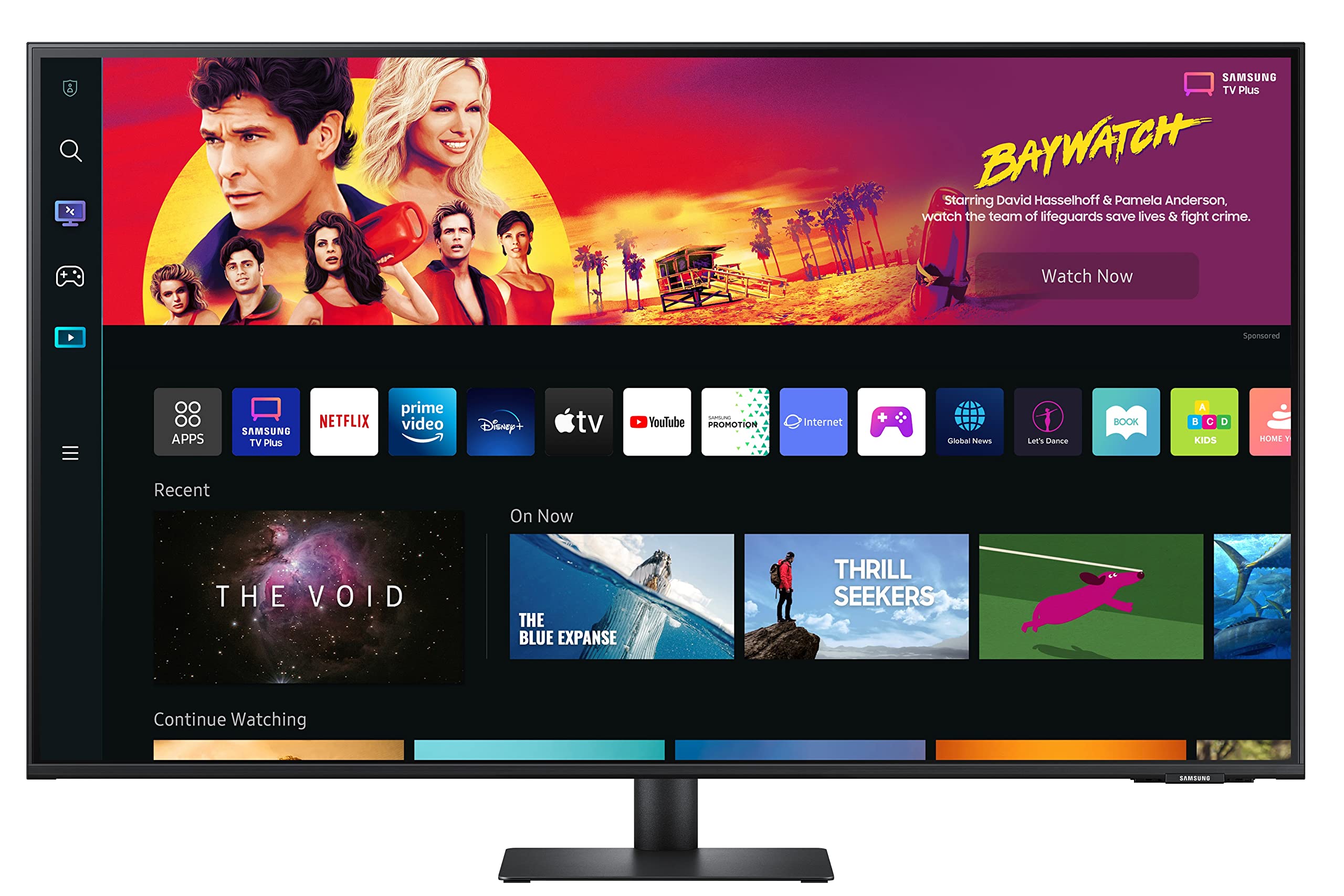 Samsung 43-inch (107.99cm) M7 4K UHD Smart LED Monitor, Type-C, Smart TV apps, 1 Billion Color, TV Plus, Apple Airplay, Dex, Office 365, BT, IOT, Speakers, Remote (LS43BM700UWXXL, Black)