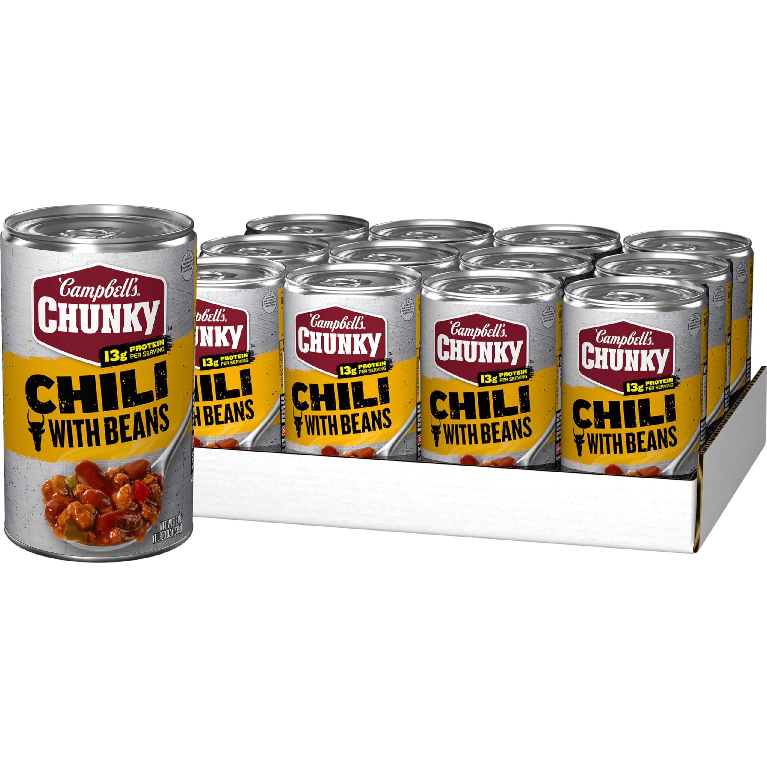 Campbell'sChunky Chili, Beef & Bean Roadhouse, 19 Ounce (Pack of 12)