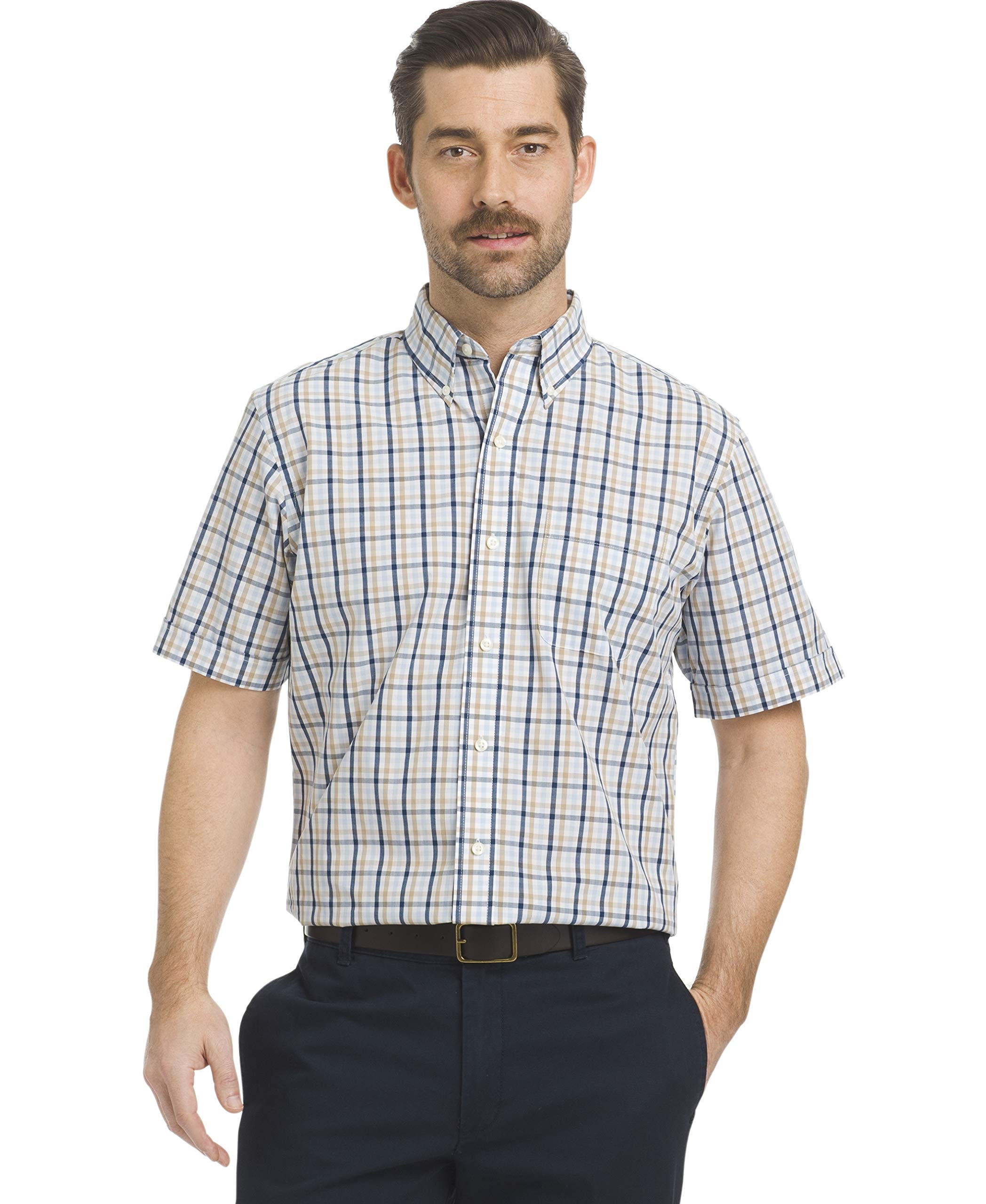 ArrowMen's Short Sleeve Hamilton Poplin Shirt Button