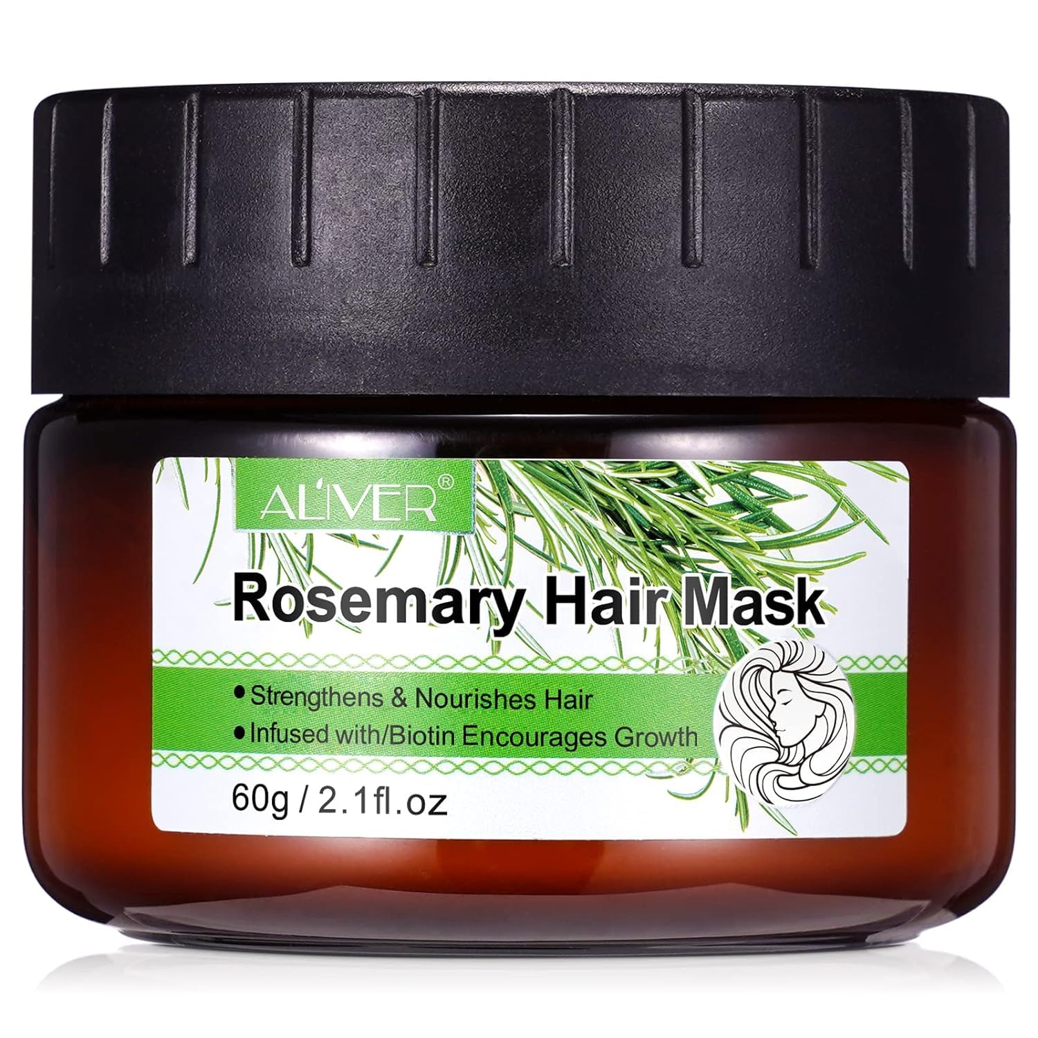 ALIVER Rosemary & Mint Hair Mask for Hair Growth, Moisture, Strenthen and Thicken Hair, Anti Dandruff