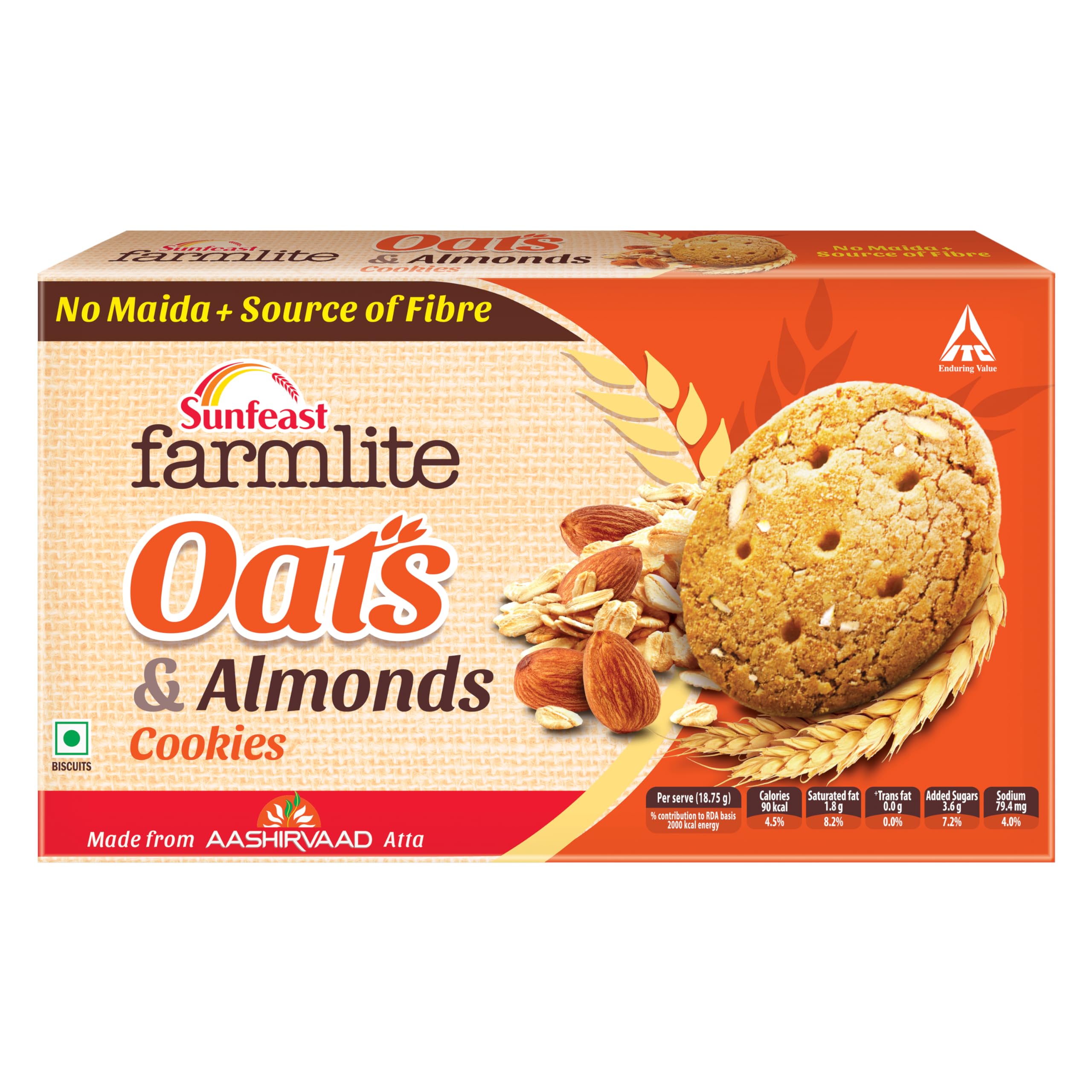 Sunfeast Farmlite Oats & Almonds Cookies 300gm