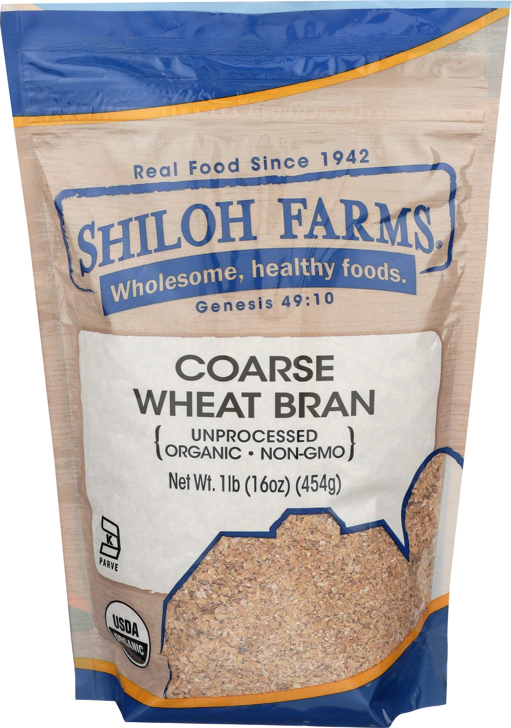 SHILOH FARMS Organic Bran Coarse, 16 OZ