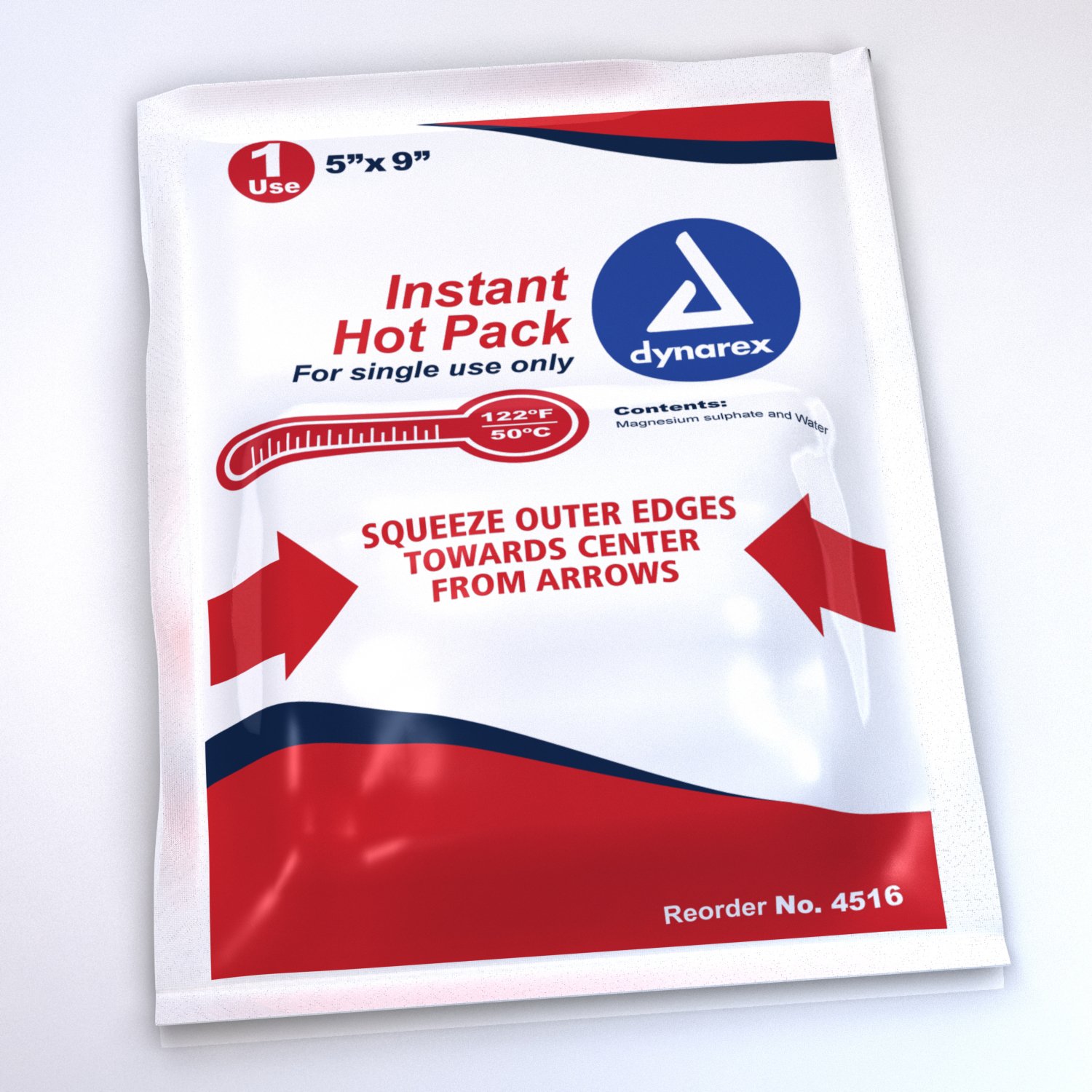 Dynarex Instant Hot Pack, 5 Inches X 9 Inches, 24-Count