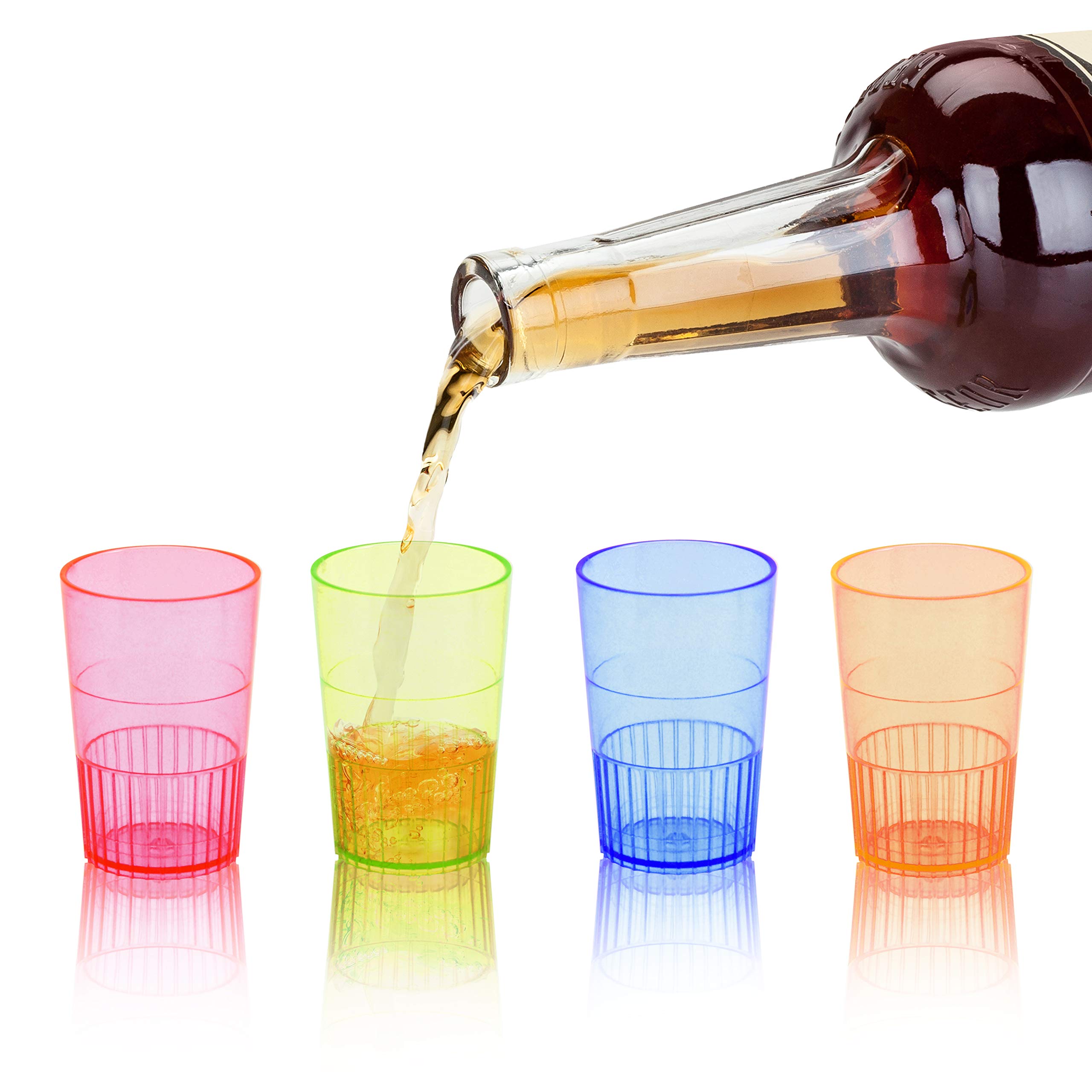 True Fabrication Hotshots Party Shot Glasses, 6", Multi Color