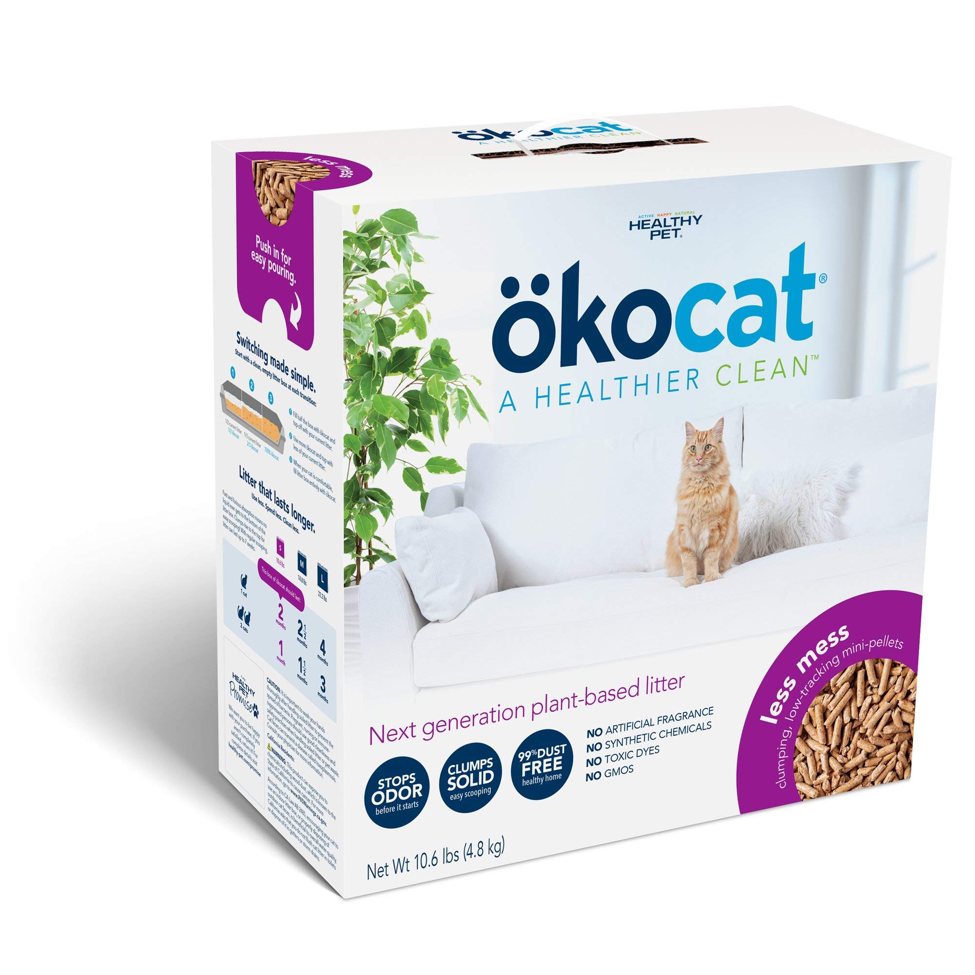 okocat Natural Wood Cat Litter, Long Hair Breeds