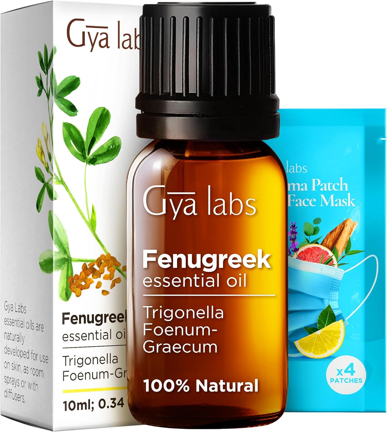  Gya Labs Fenugreek Essential Oil for Skin - Fenugreek Oil for Hair - Fenugreek Essential Oil Diffuser Candles Making Aromatherapy - Warm Spicy & Woody