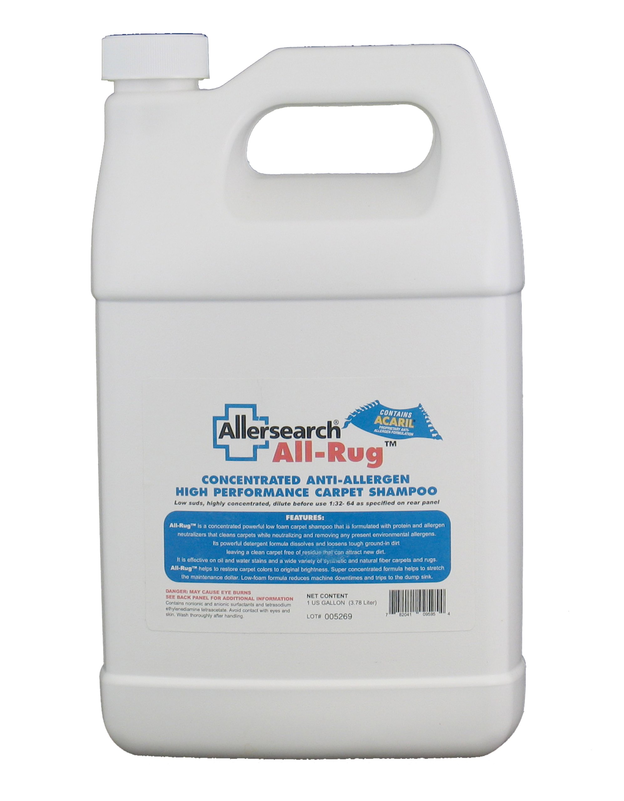 AllerSearchAll-Rug Anti-Allergen Concentrated Carpet Shampoo 1 Gallon (128 Oz)