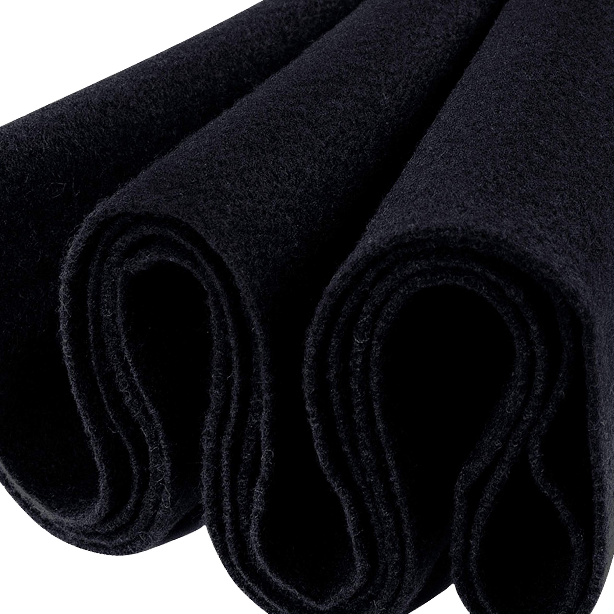 FabricLA Acrylic Felt Fabric - 72" Inch Wide 1.6mm Thick Felt by The Yard - Use Soft Felt Sheets for Sewing, Cushion, and Padding, DIY Arts & Crafts (8 Yards, Black)