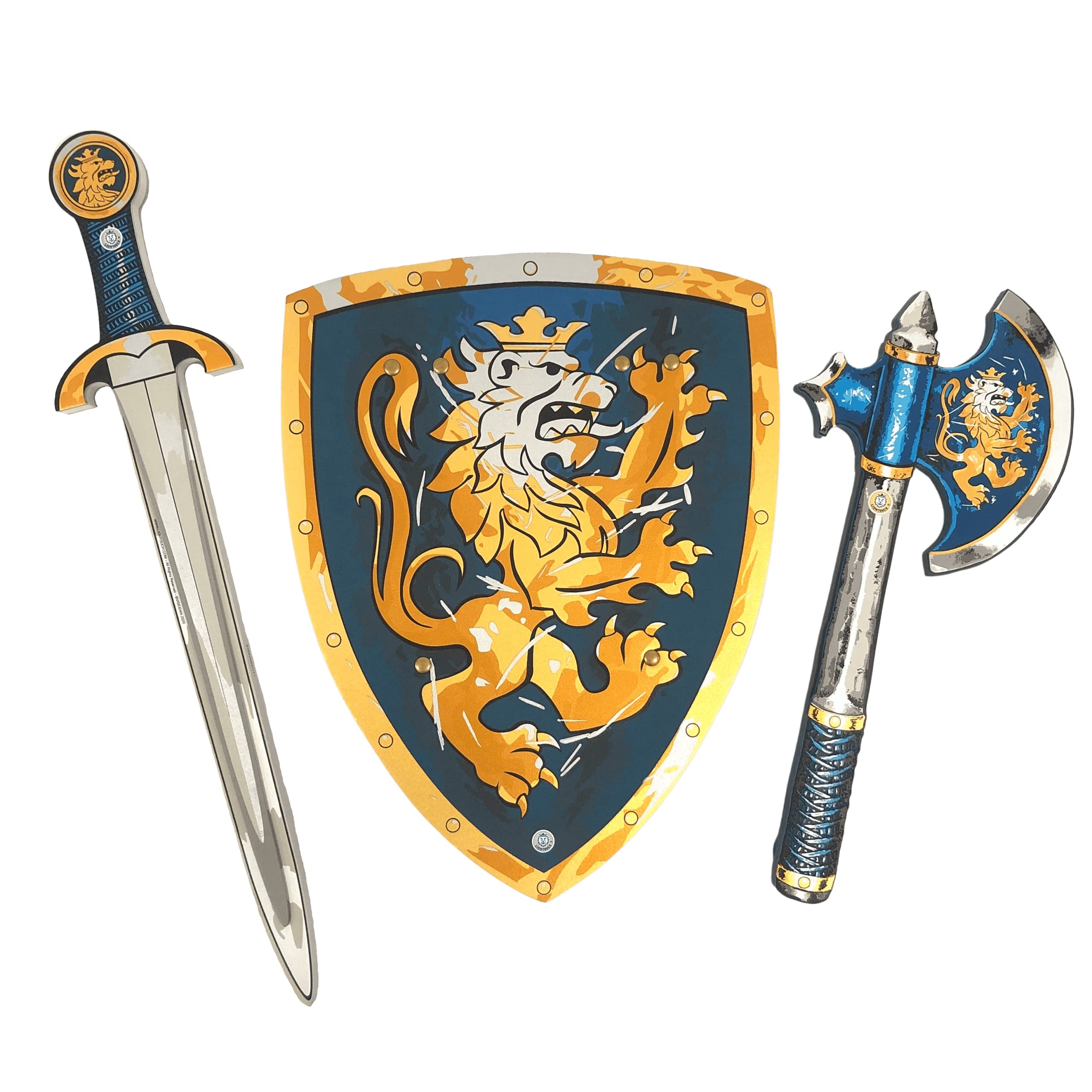 Liontouch Medieval Noble Knight Play Set for Kids | Toy Sword, Shield & Axe in Foam