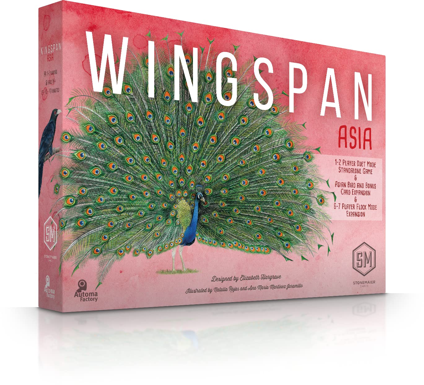 Stonemaier Games, Wingspan: Asia (Standalone Expansion), Board Game, Ages 14+, 1-7 Players, 40-70 Minutes Playing Time, Multicolor