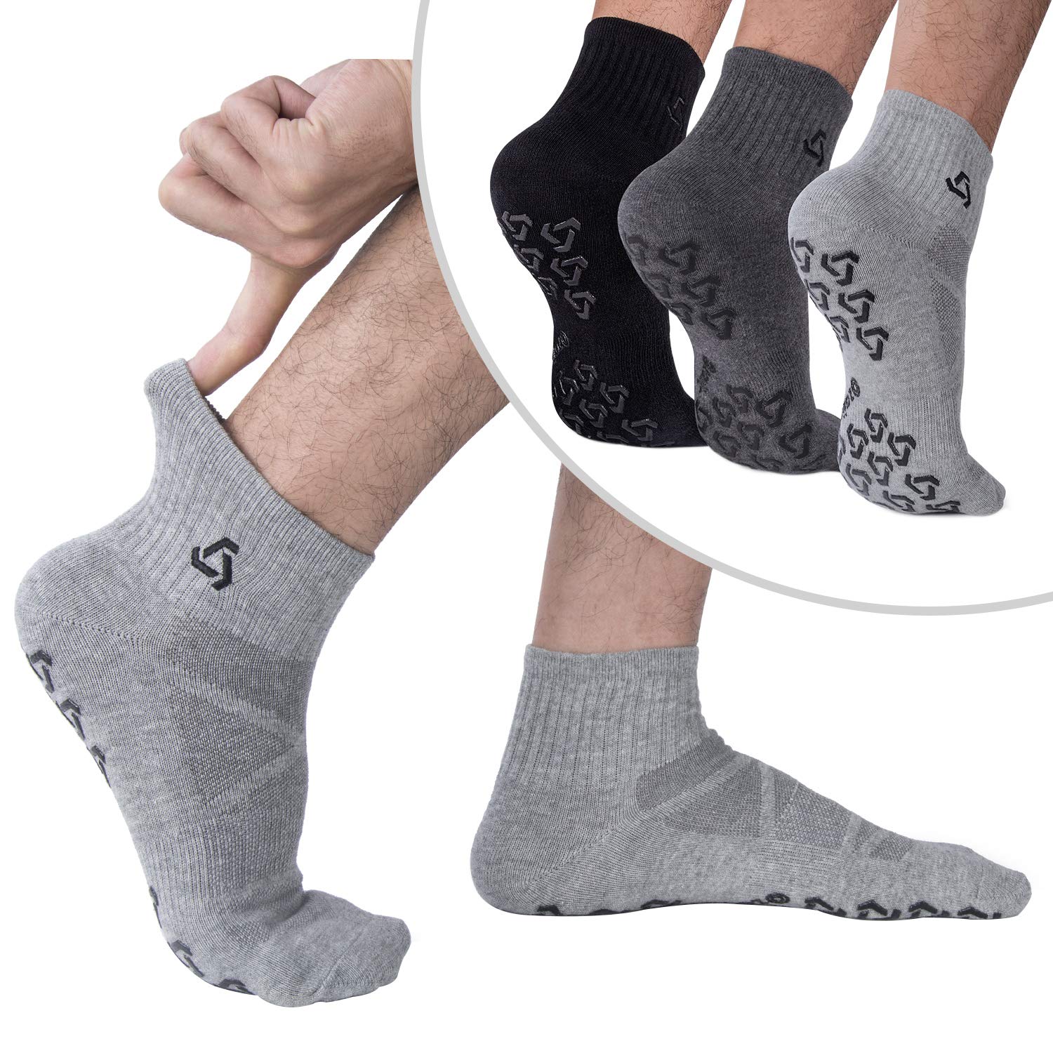 Ozaiic Non Slip Socks Grip for Yoga Home Workout Pure Barre, Pilates, Hospital, Ideal Cushion Socks for Men and Women