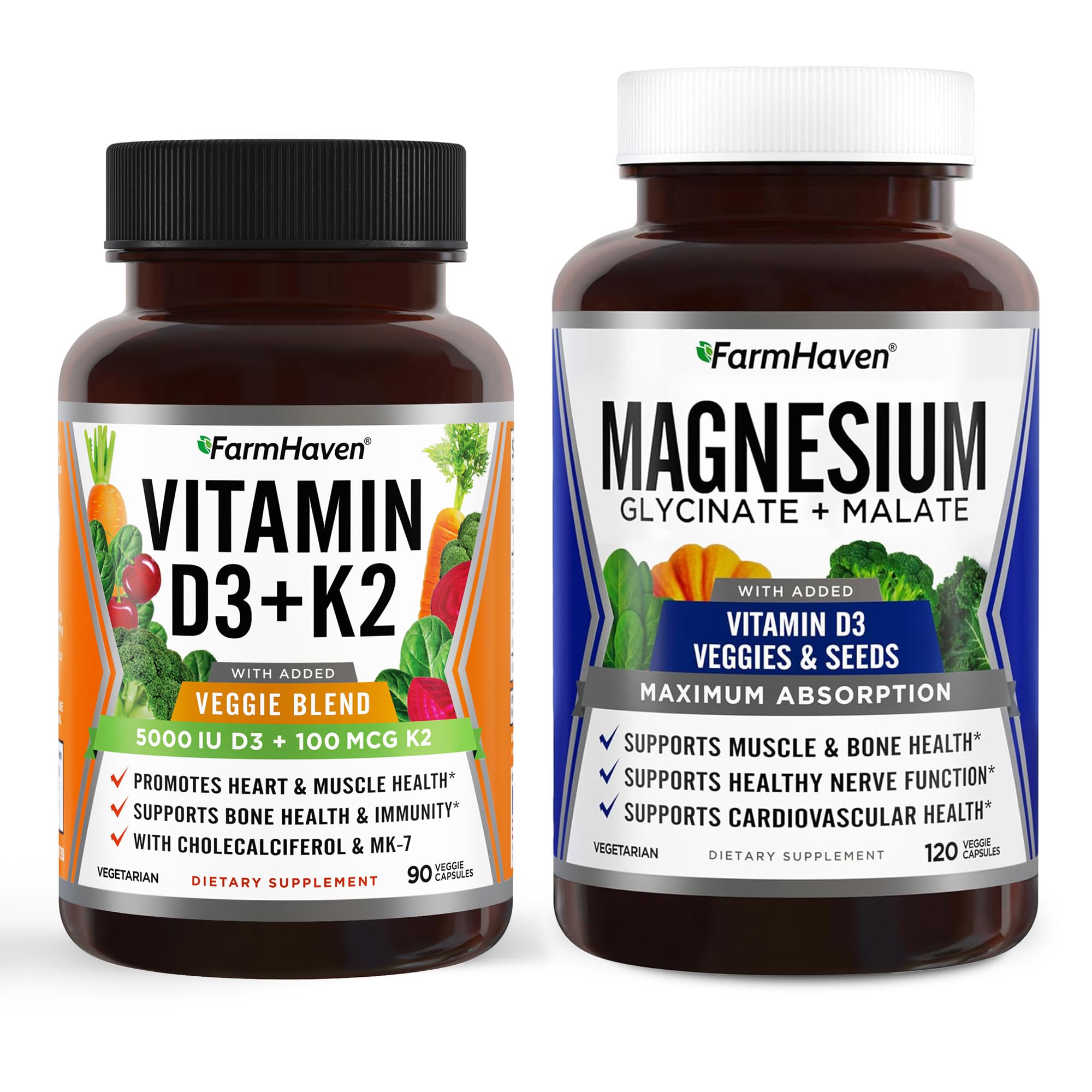 FarmHavenMagnesium Glycinate and Vitamin D3 K2