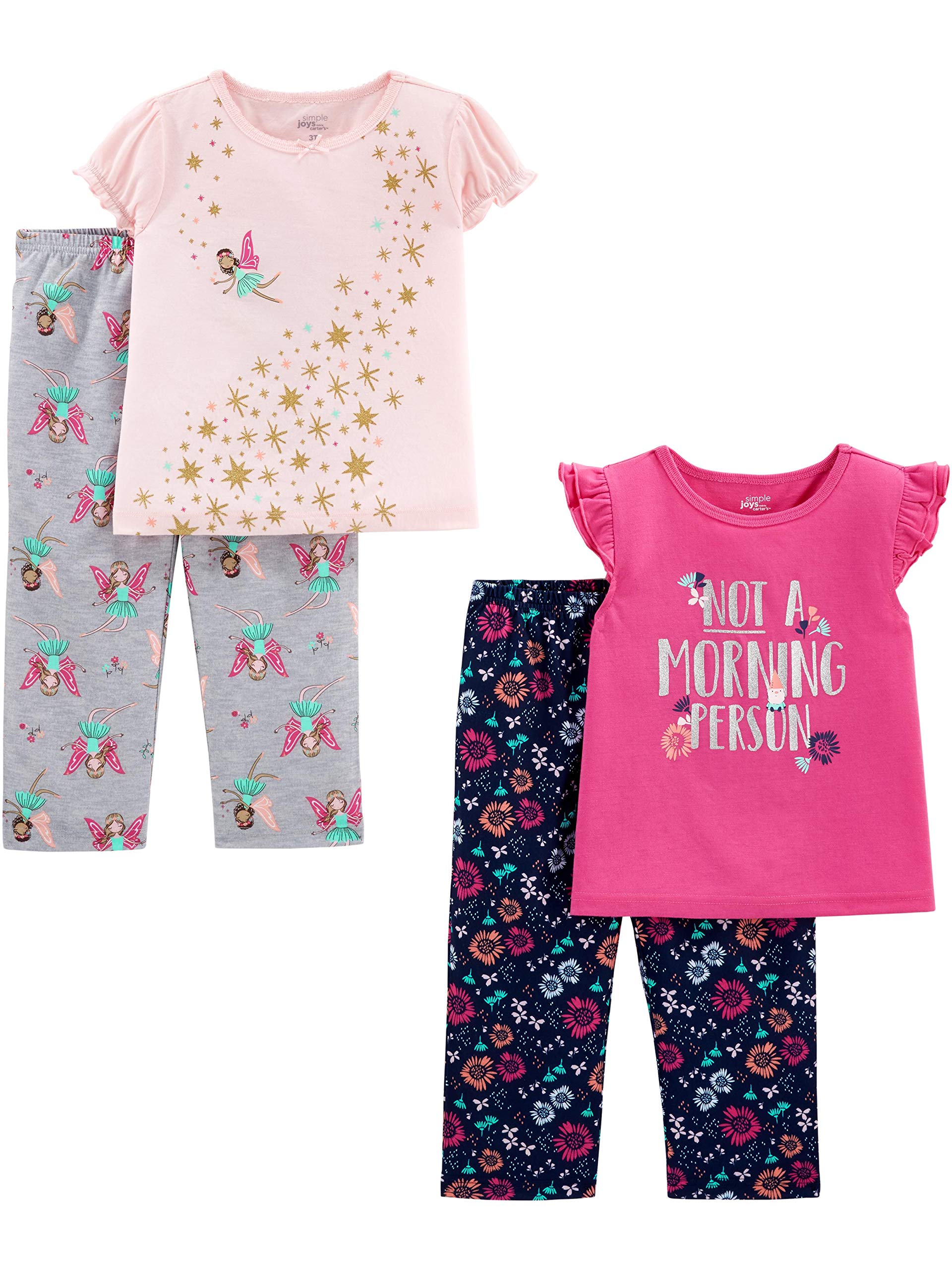 Simple Joys by Carter's Girls' 4-Piece Poly Pajamas