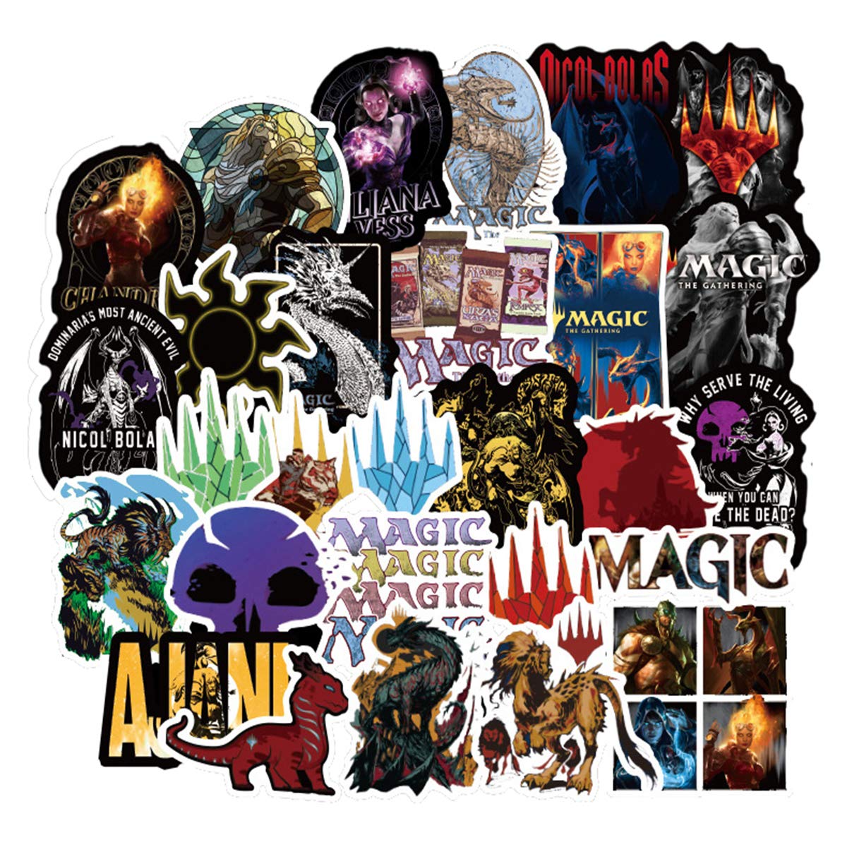 50PCS Magic:The Gathering Card Game Stickers, Kids’Stickers,Water Bottle Stickers,Laptop Stickers, Skateboard Stickers,Luggage Stickers,case Stickers,Waterproof Stickers,Gift Stickers,DIY Stickers for Kids,Teens