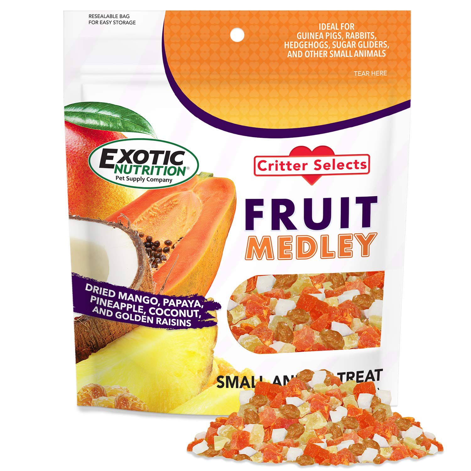 EXOTIC NUTRITION Critter Selects Fruit Medley Treat 4oz