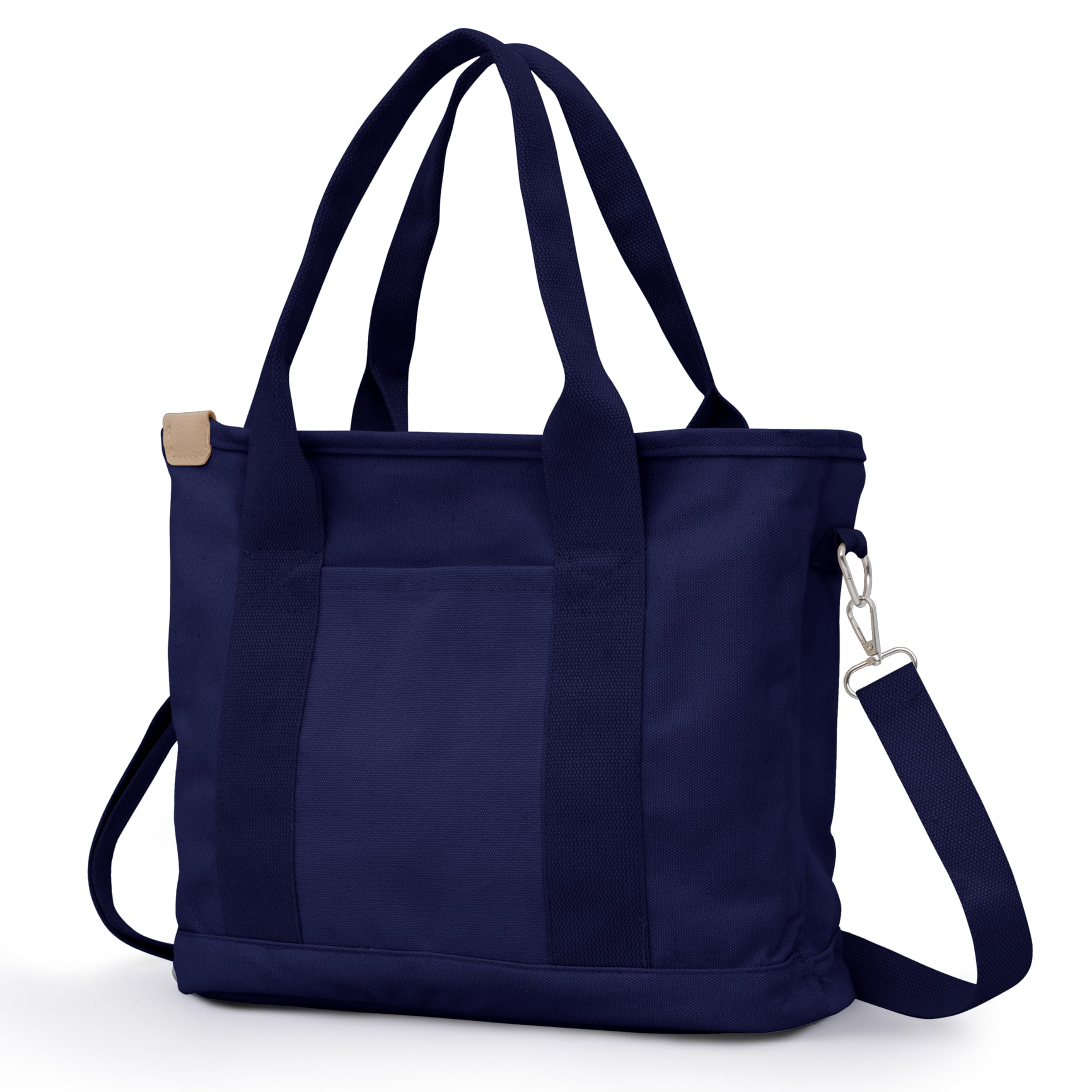 RuiyangLarge canvas tote bag with compartments 13"(L),canvas tote with zipper crossbody bags