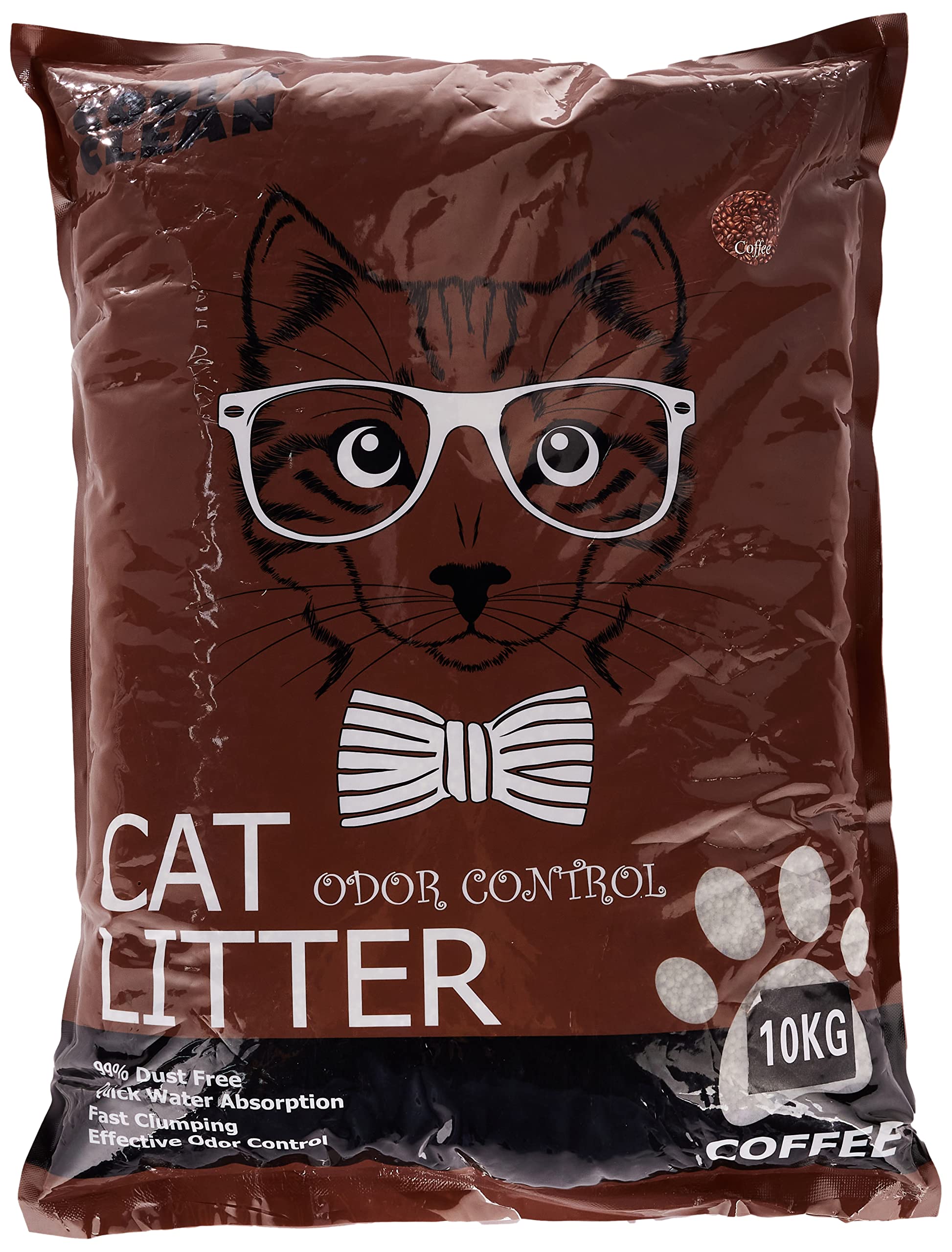 Cool Cleanclumping cat litter, coffee 10kg, brown