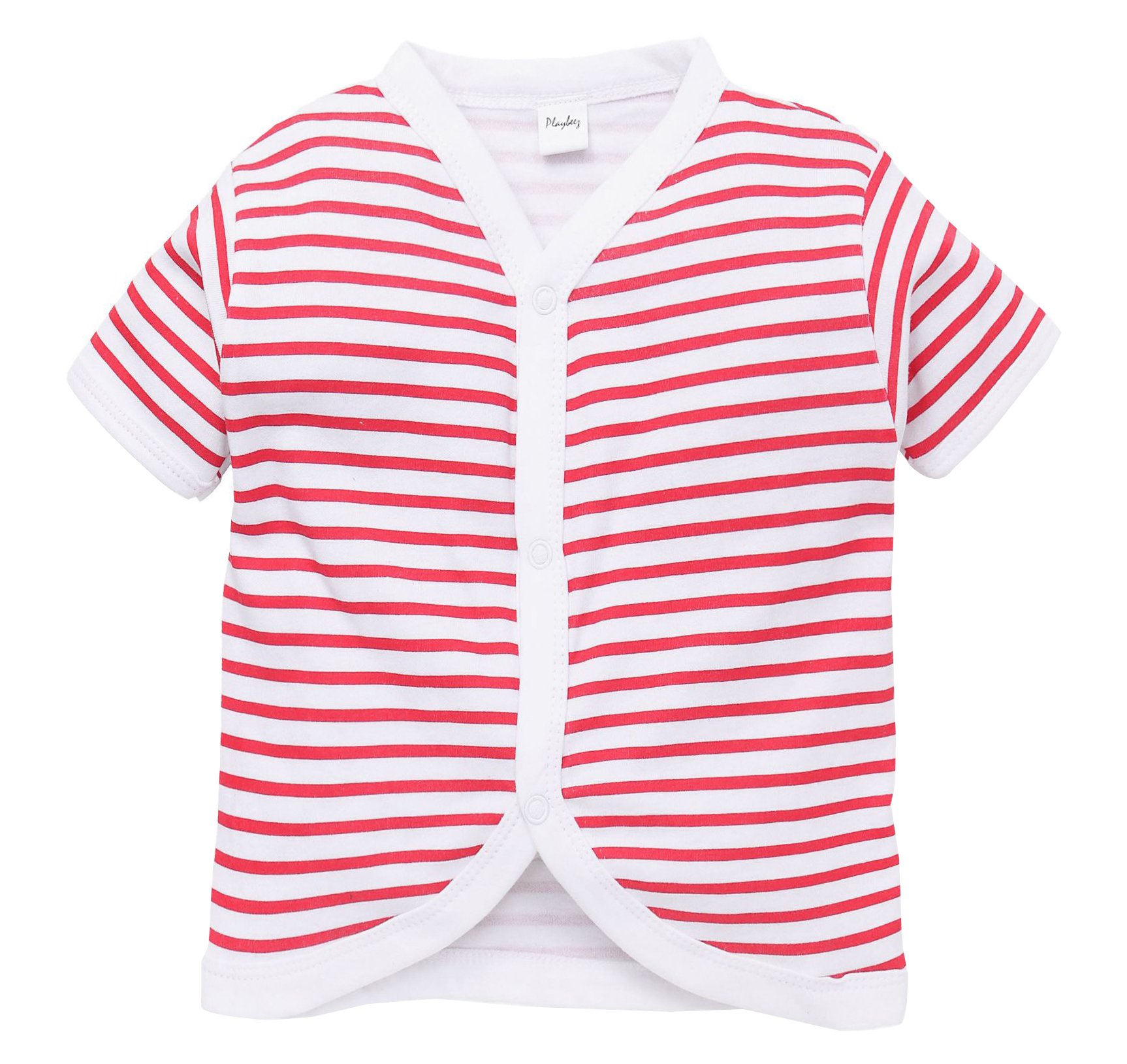 Playbeez Red Stripes Romper Tee