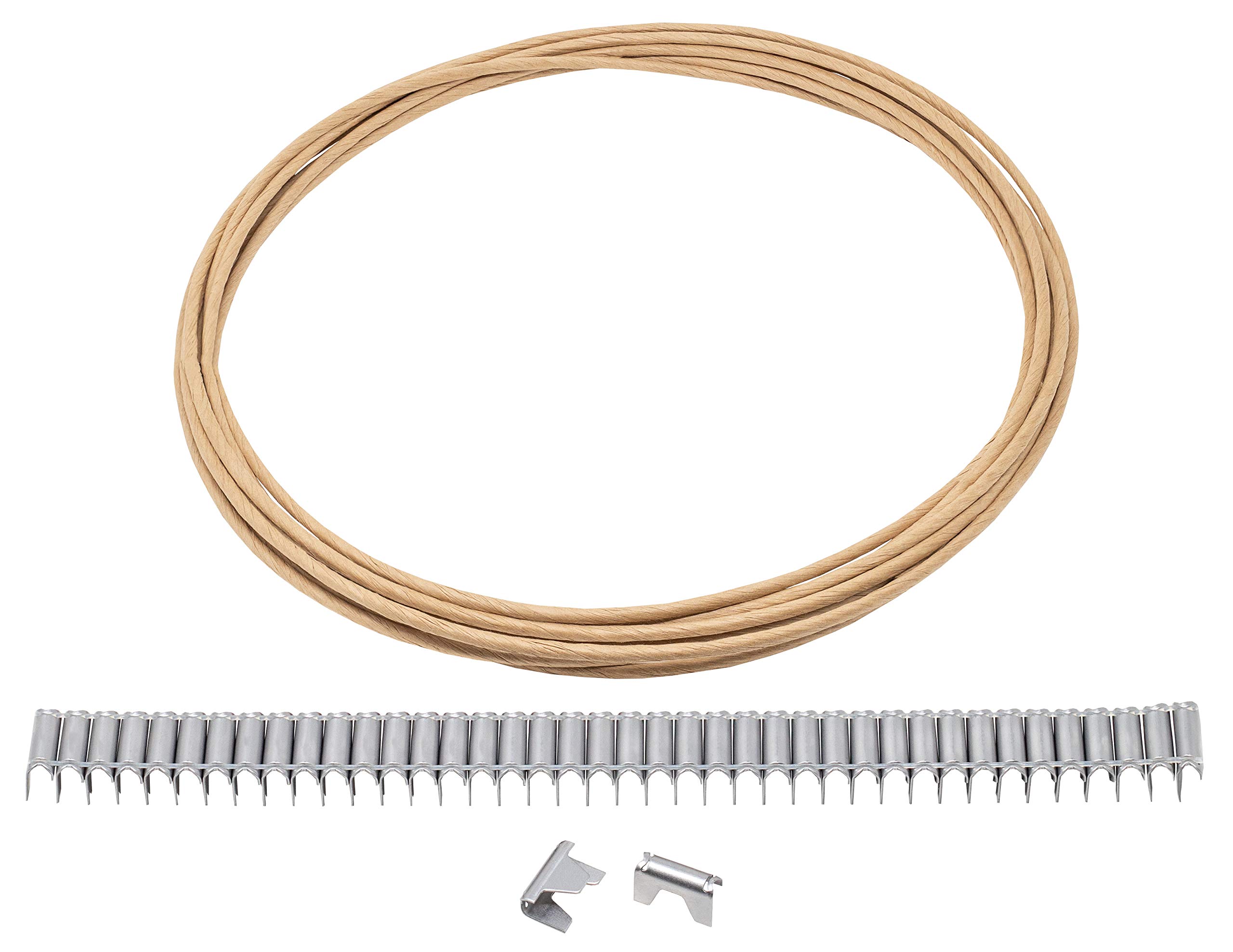 House2HomeUpholstery Stay Wire for Sofa Furniture Springs, 20ft with 40 Clips, 16 Gauge, Includes Instructions