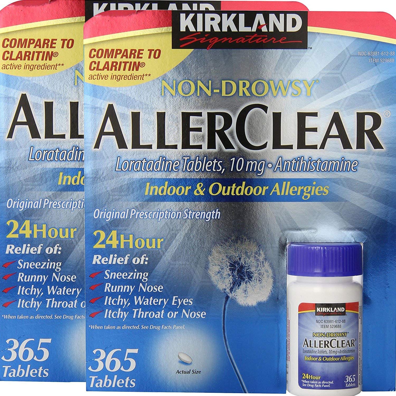 Kirkland Signature AllerClear, 365 Tablets (2 Pack)