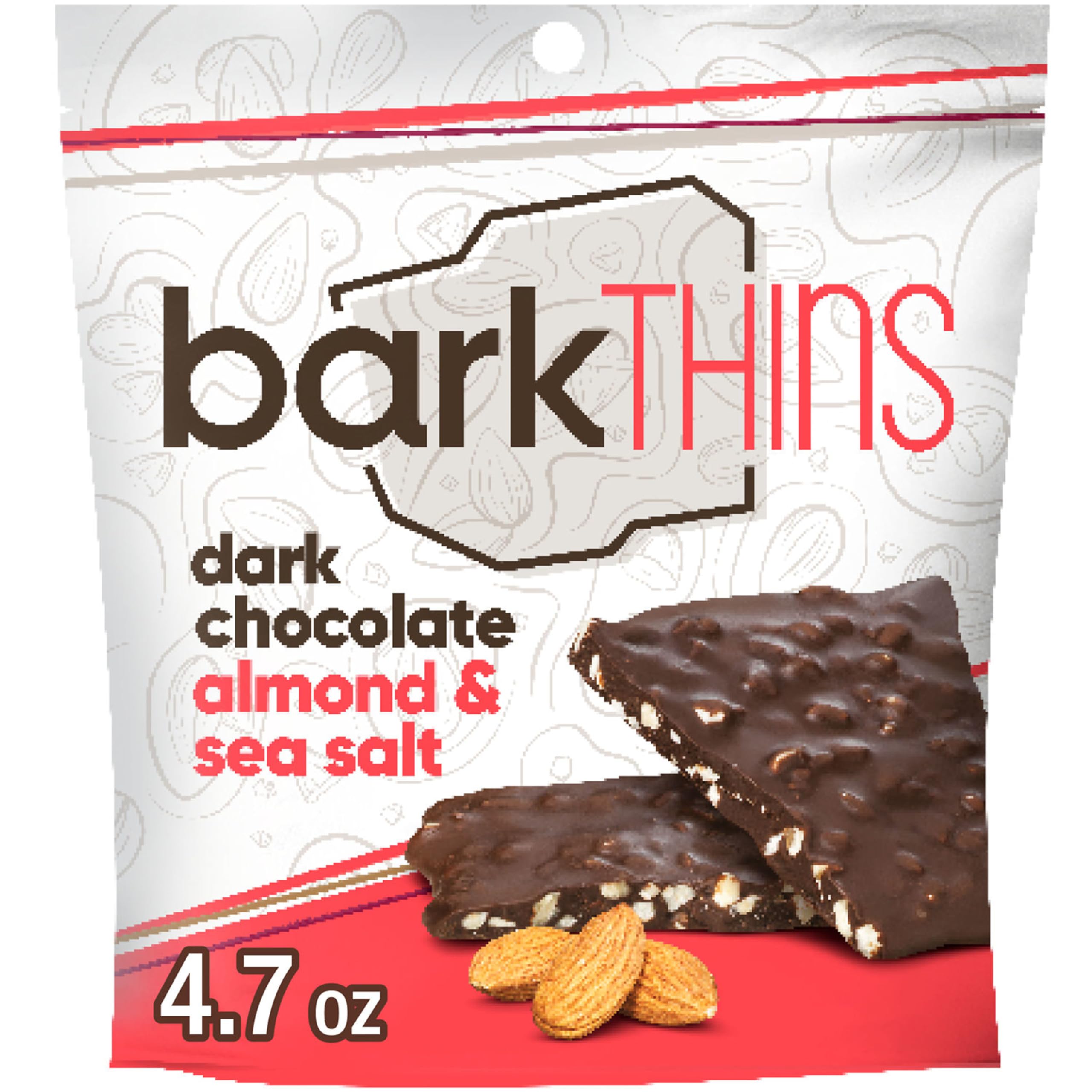 Barkthins Snacking Dark Chocolate Almond With Sea Salt, 133 gm