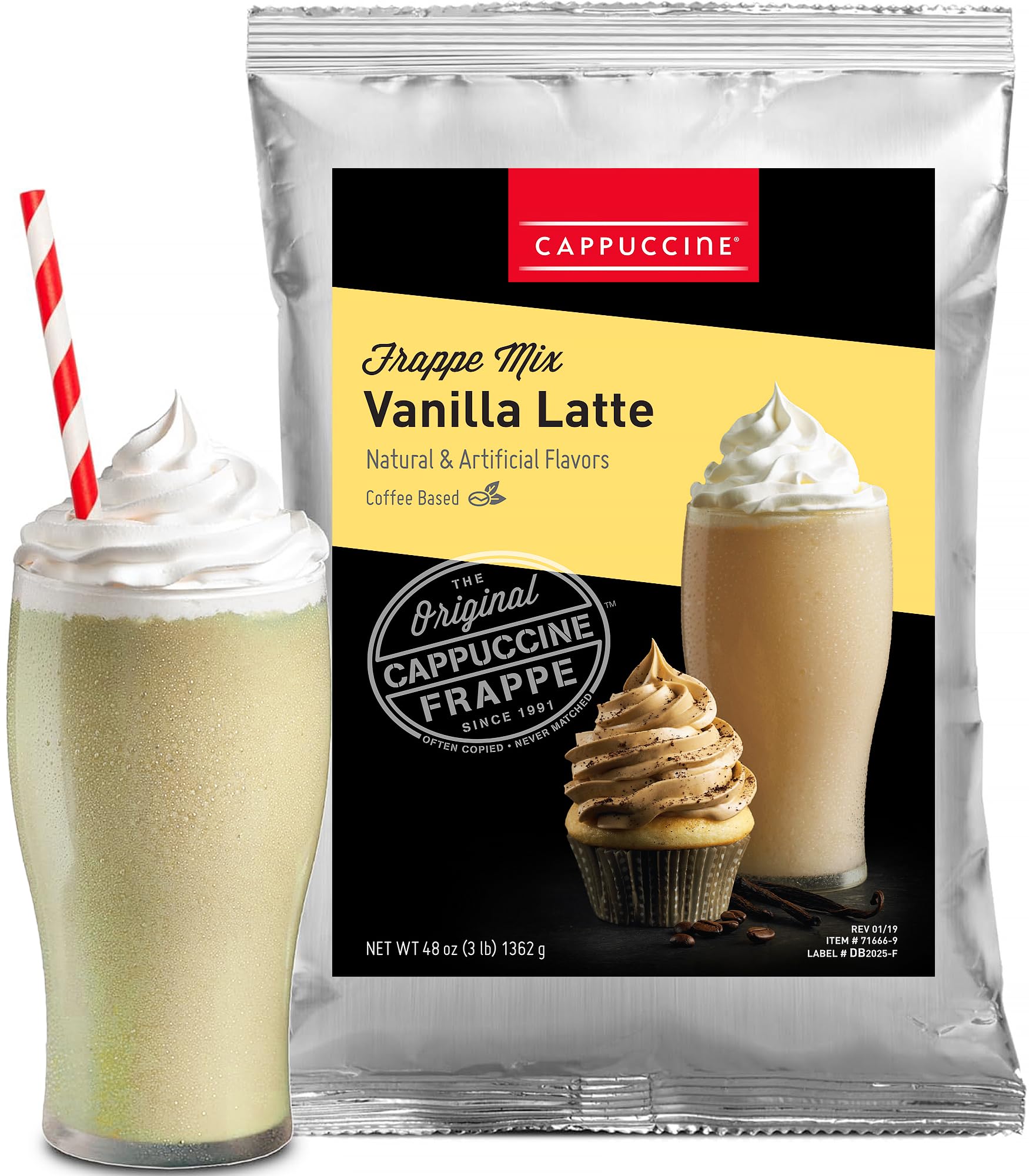 CappuccineVanilla Latte Frappe Mix, 3 Pound (Pack of 1)