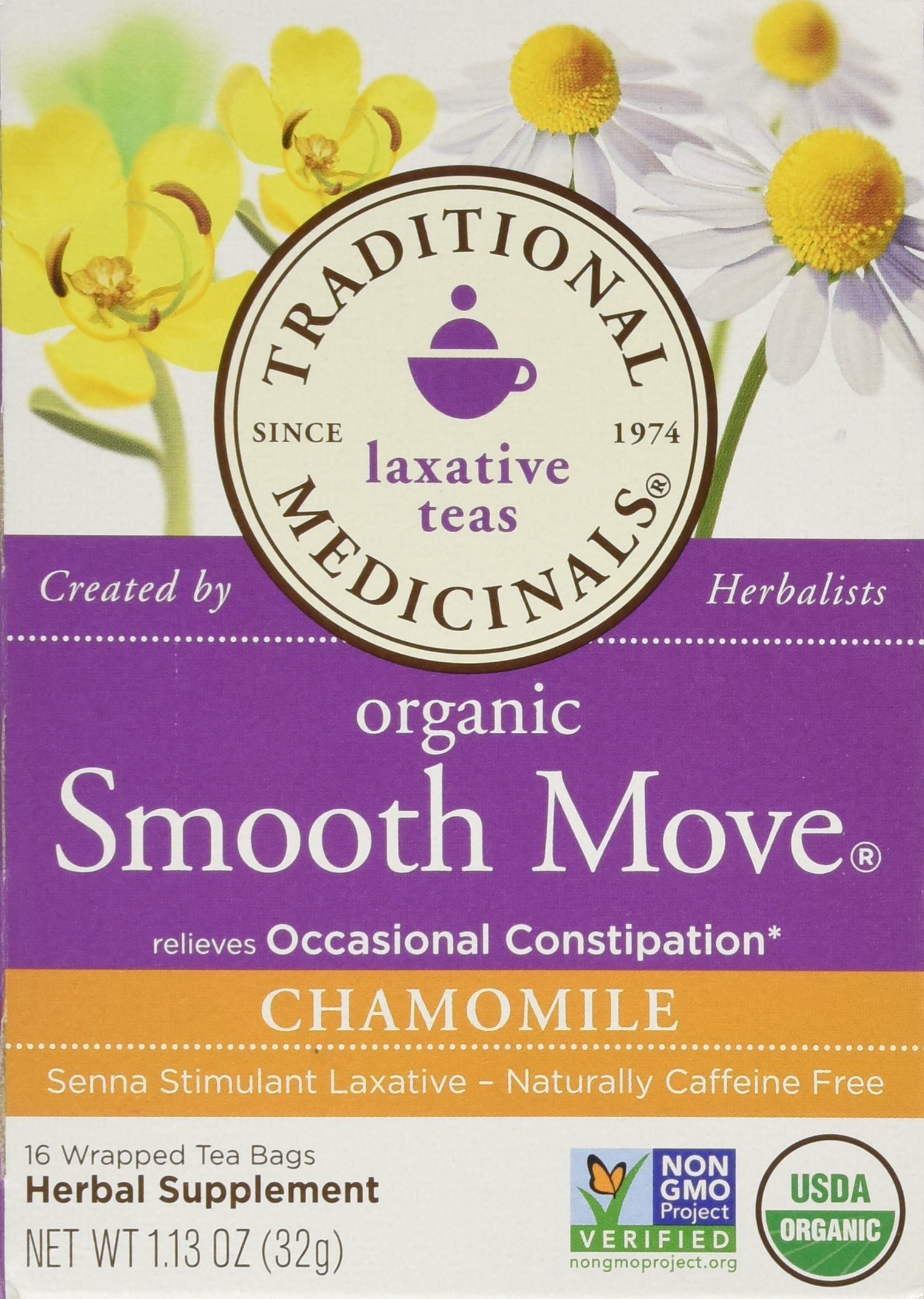 Traditional Medicinals Smooth Move Chamomile, 16 Teabags