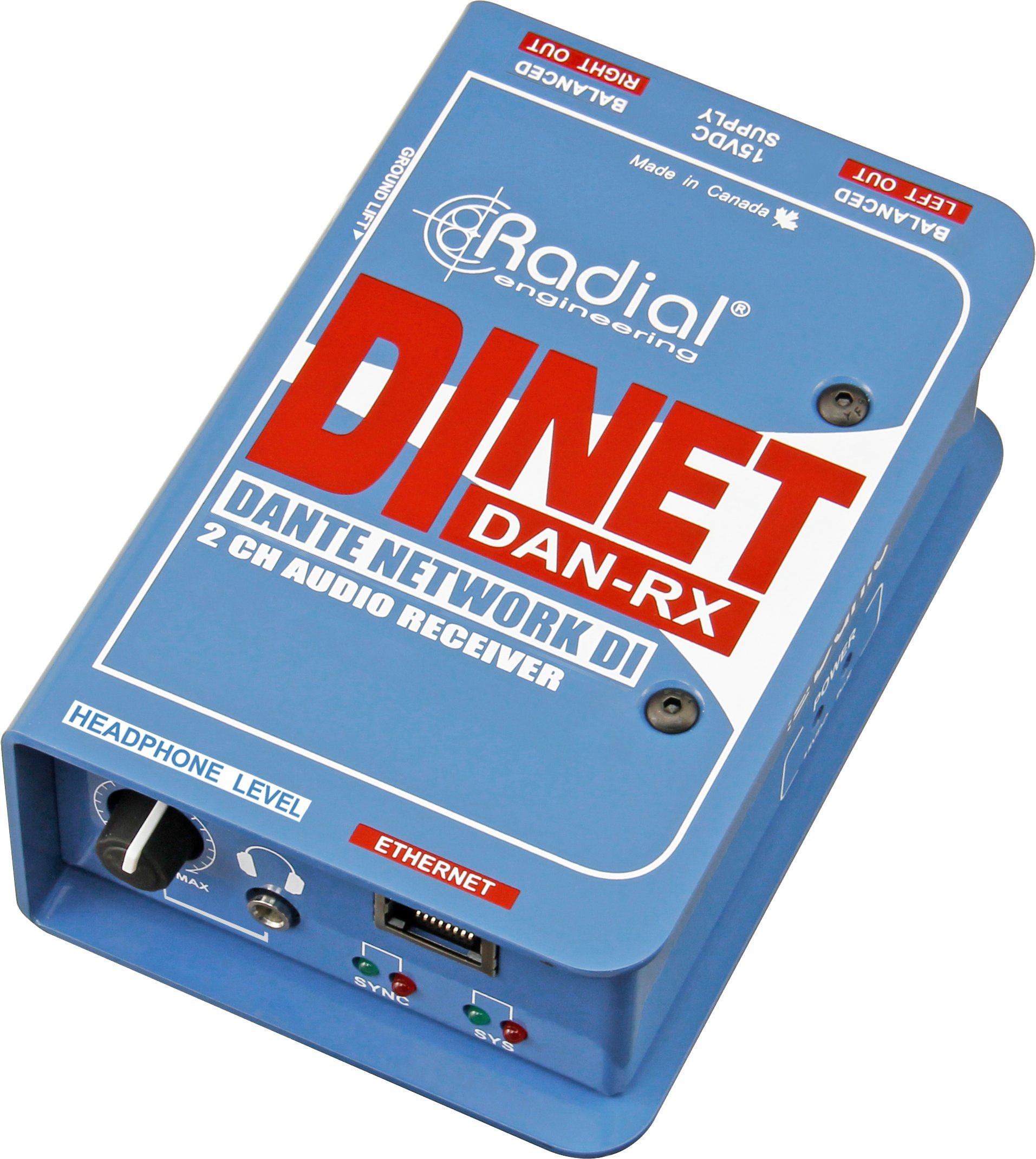 DiNET DAN-RX 2-Channel Dante Network Receiver