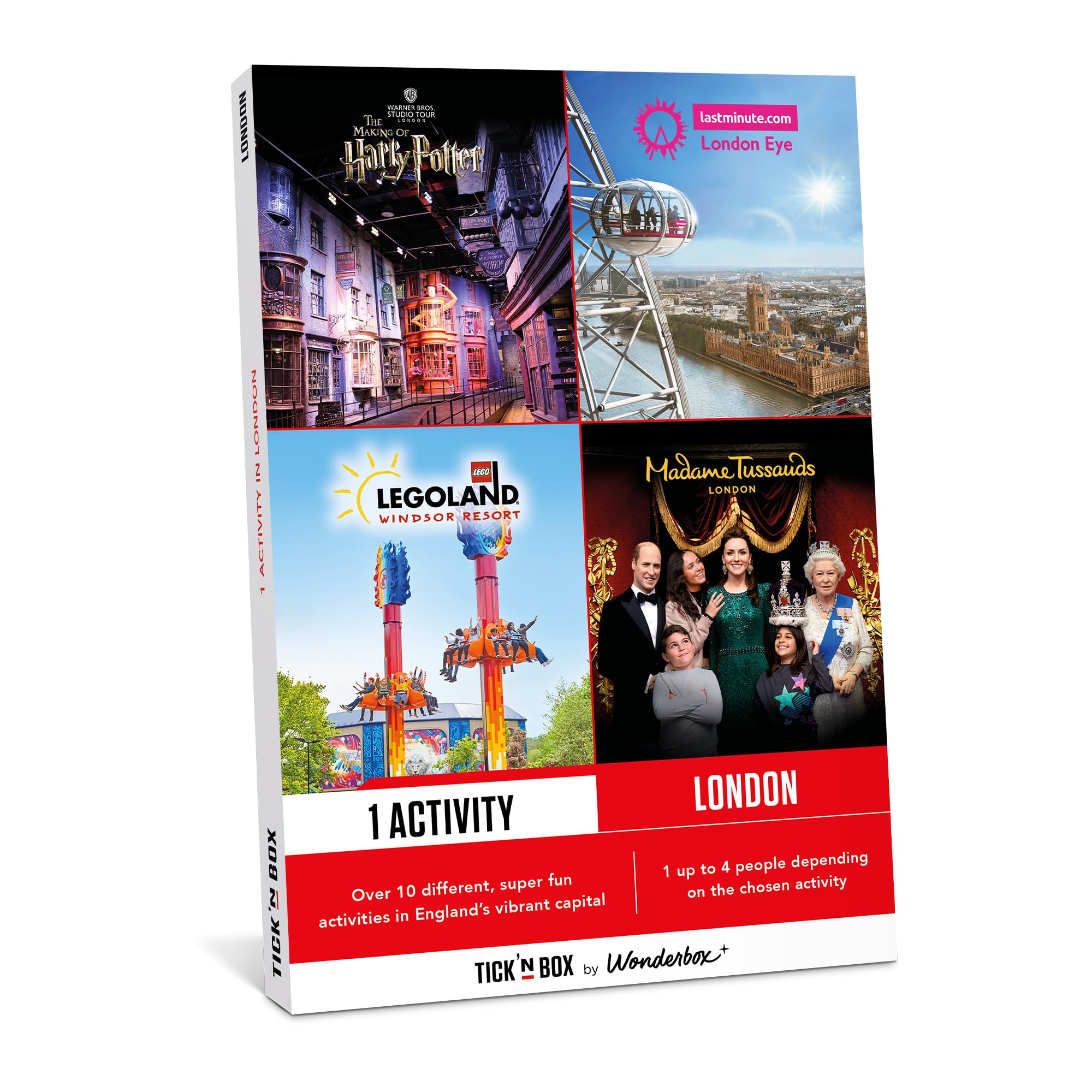 Tick&Box - Gift Box - Activity in London for 1 up to 4 people- Visit London - London Gift - Experience Gift For Londonl Fans - Unique Experience for a true London souvenir - Valid for 2 years