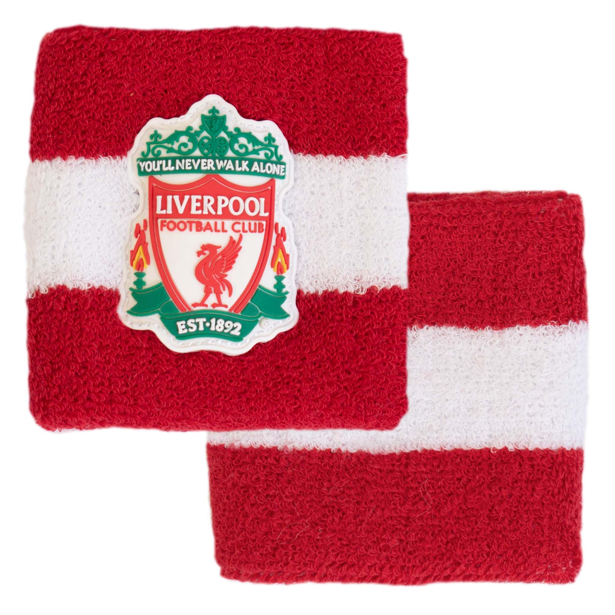 Hy-Pro Officially Licensed Liverpool F.C. Cotton Wristband| 2 Pack, Sweatband, Kids, Adult, Unisex, Moisture Wicking Sweat Bands, Football, Running, Sports, Gym, Tennis, Exercise