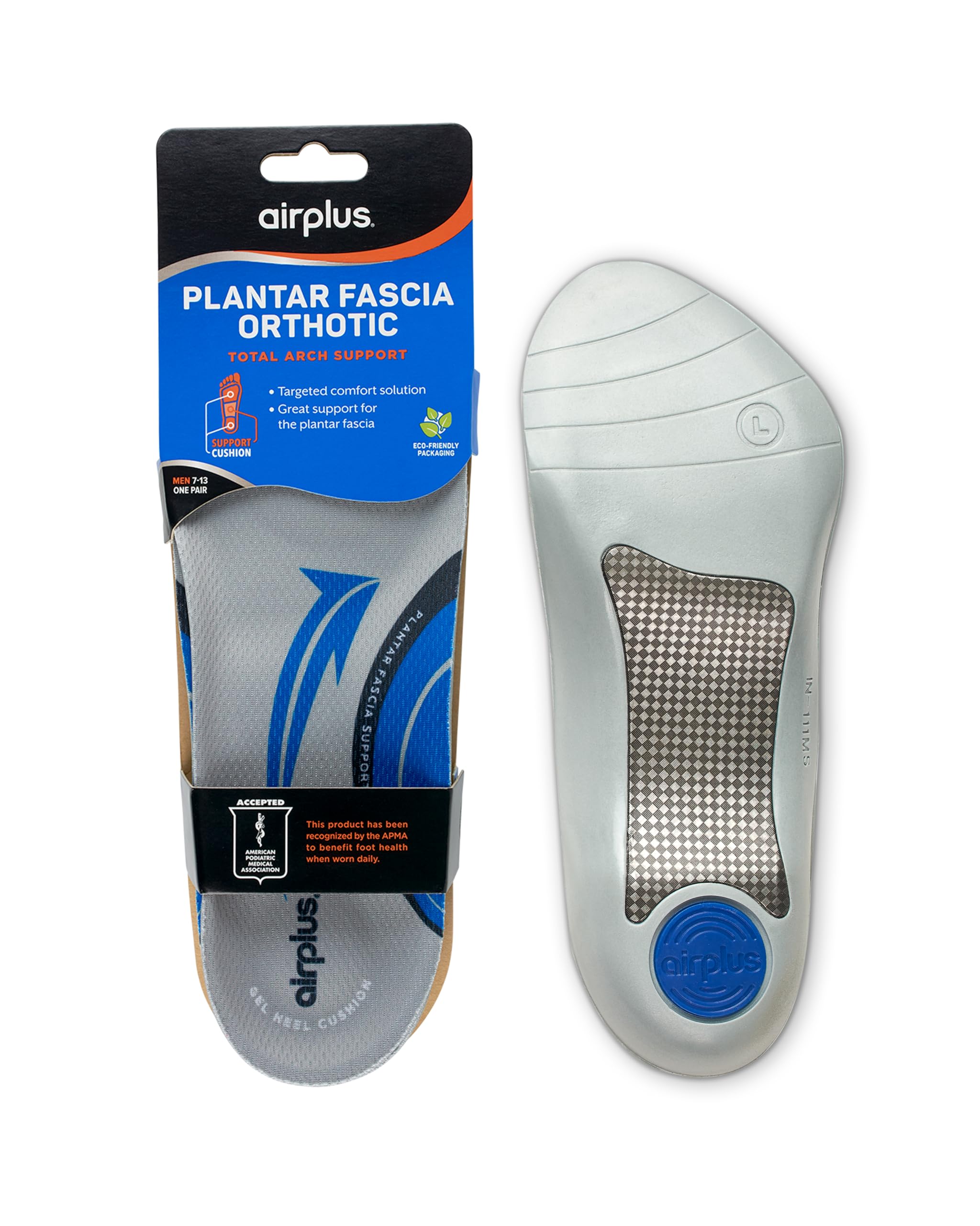 AirplusPlantar Fasciitis Orthotic Shoe Insole for Extra Cushioning and Pain Relief