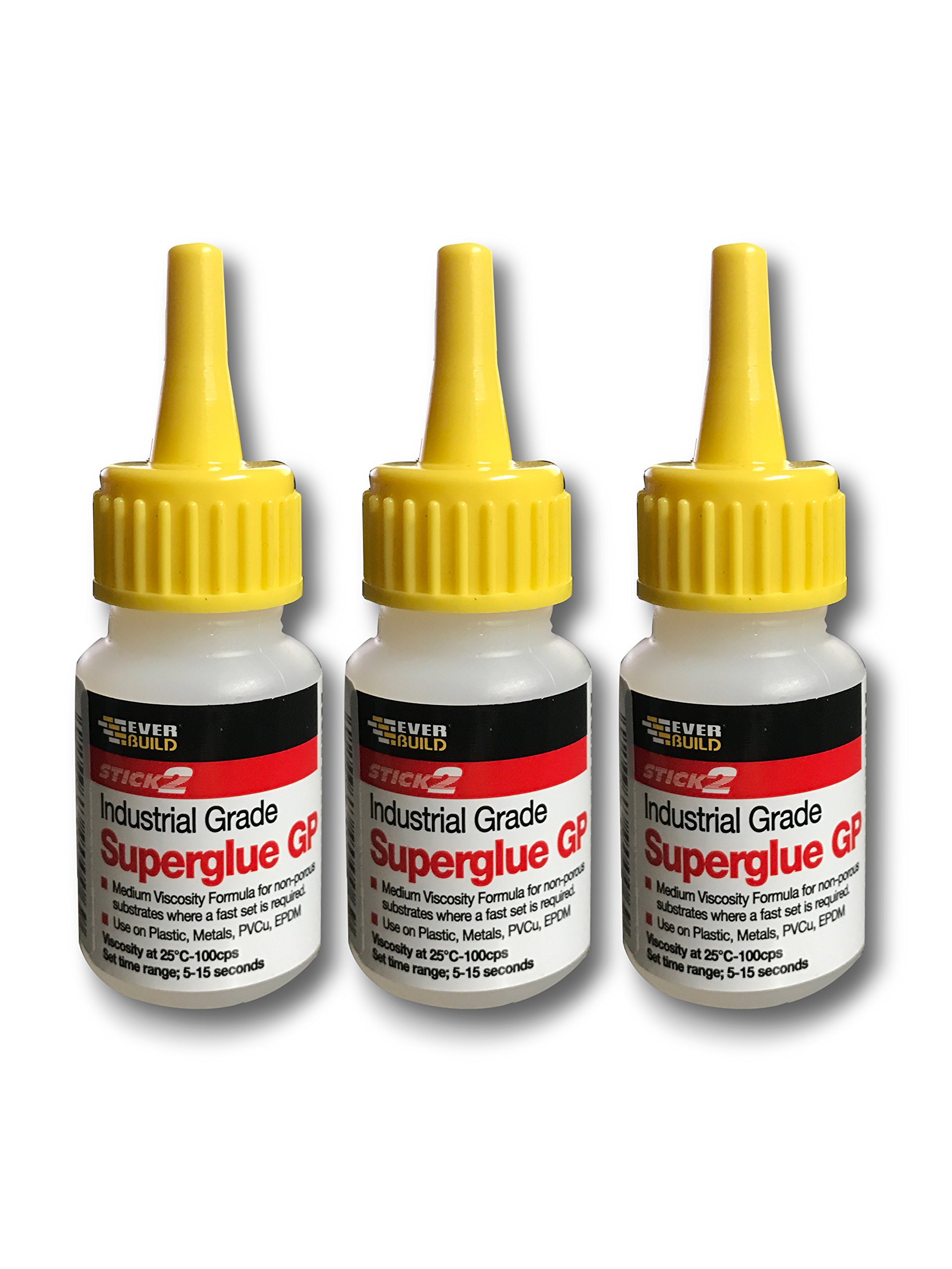 3 X Everbuild CYN20 20g General Purpose Industrial Superglue