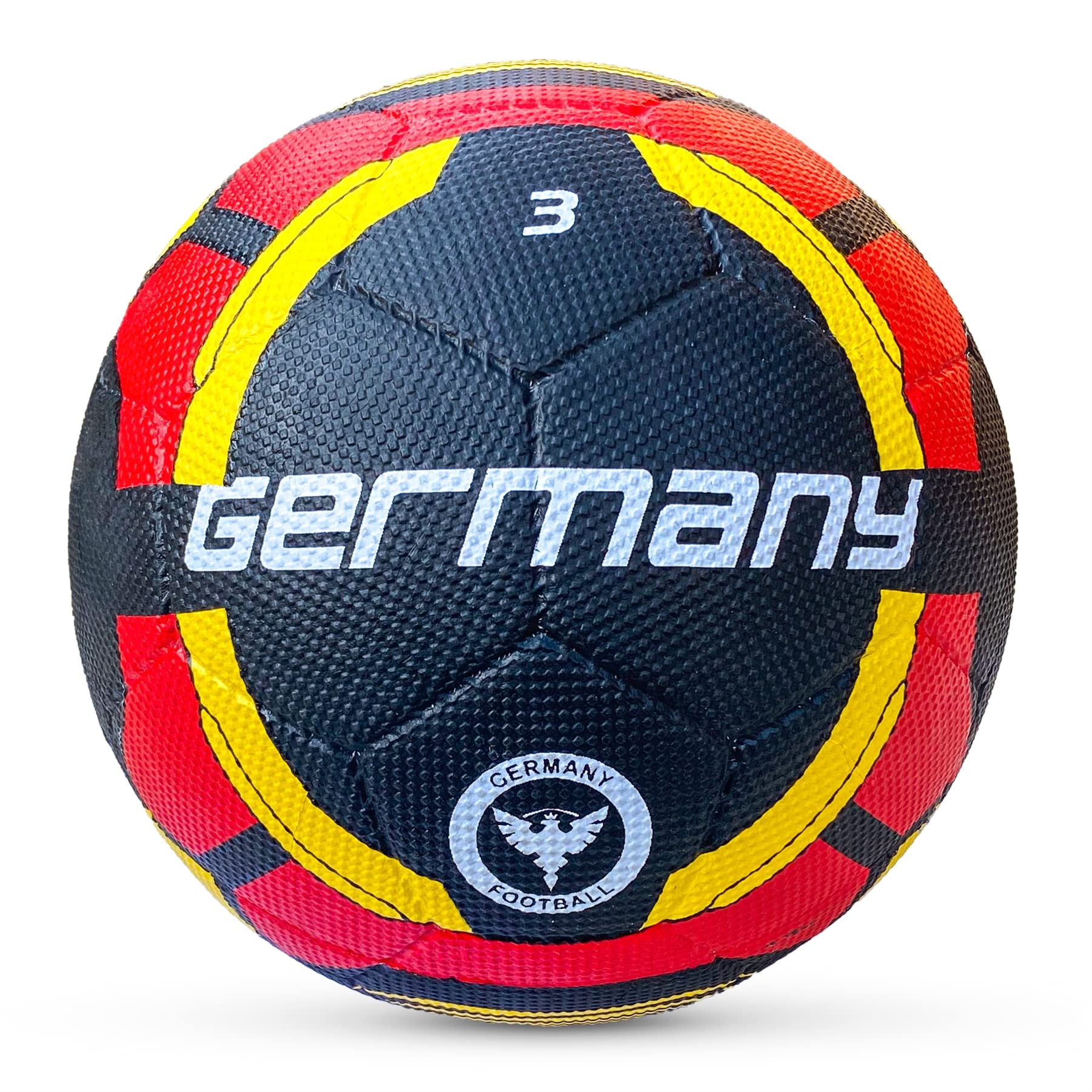 Vector X Country Colour Football Germany Suitable for Hard Ground Rubber Moulded Training Ball for Men Women Soccer Ball Size : 3 Red Yellow Black