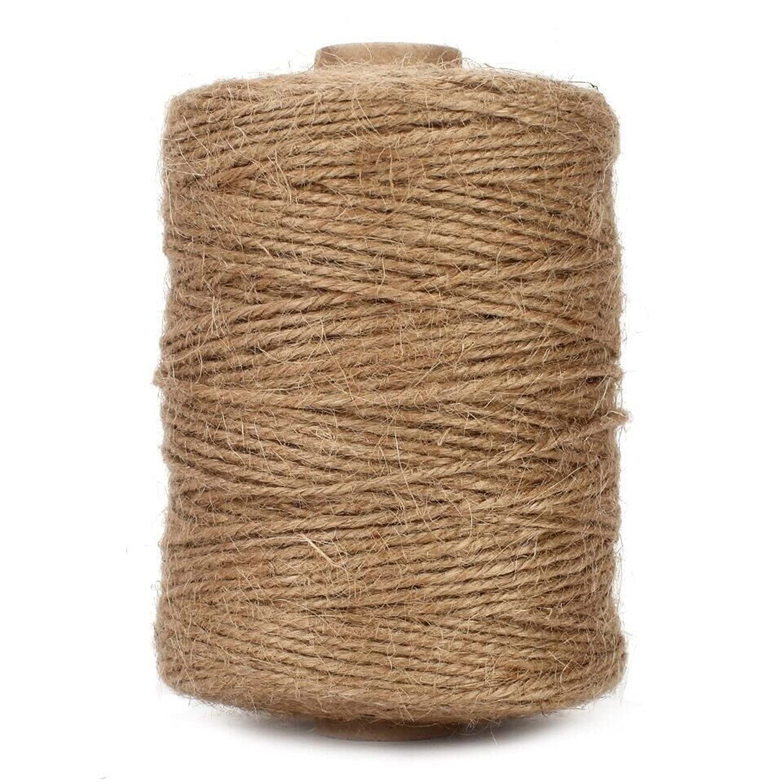 tenn well 3Ply Jute Garden Twine, 500 Feet Natural Brown Twine String for DIY Crafts, Gift Wrapping, Floristry and Gardening Decoration