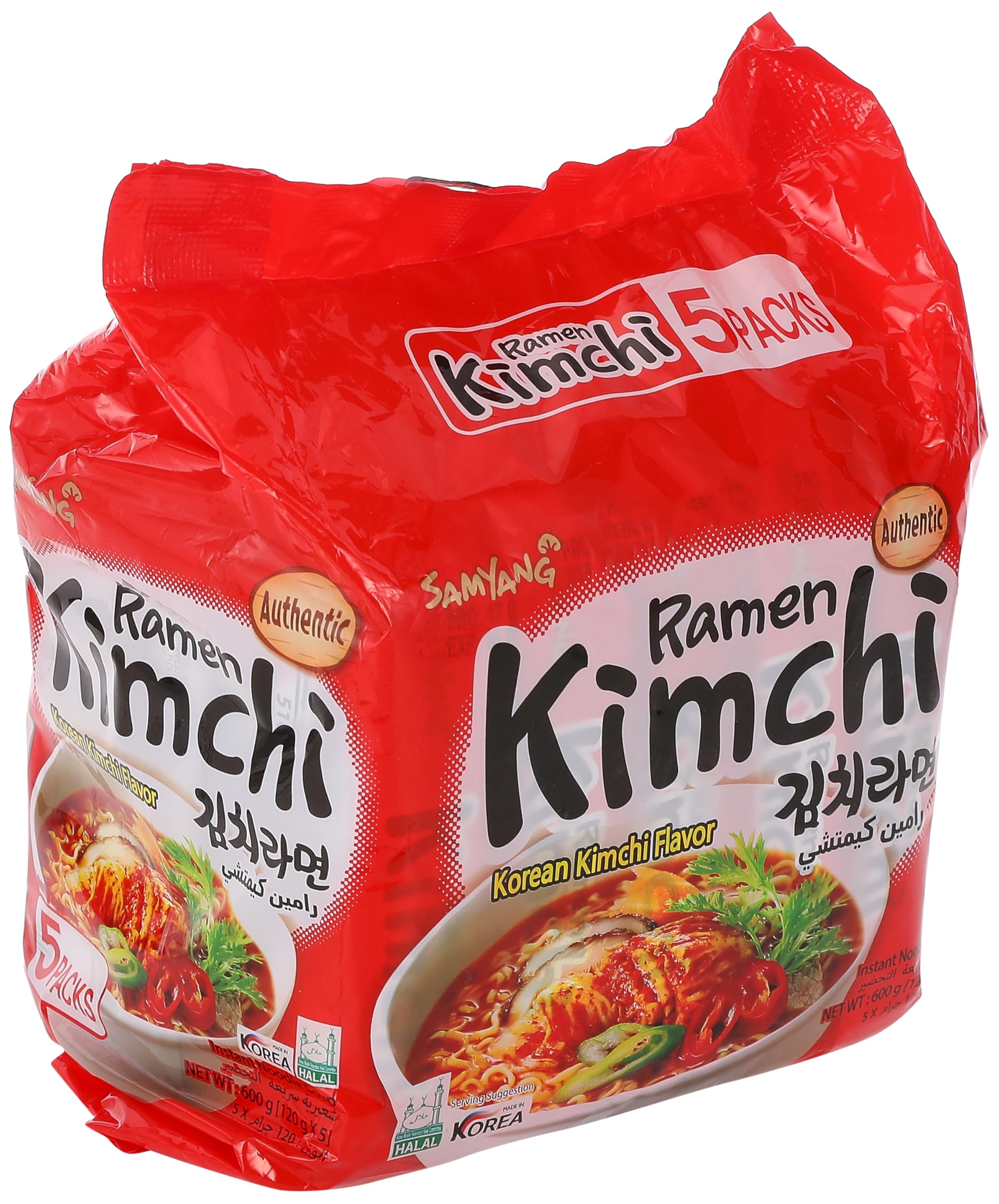 Samyang Ramen Kimchi Noodles, 120 gm, Pack of 5