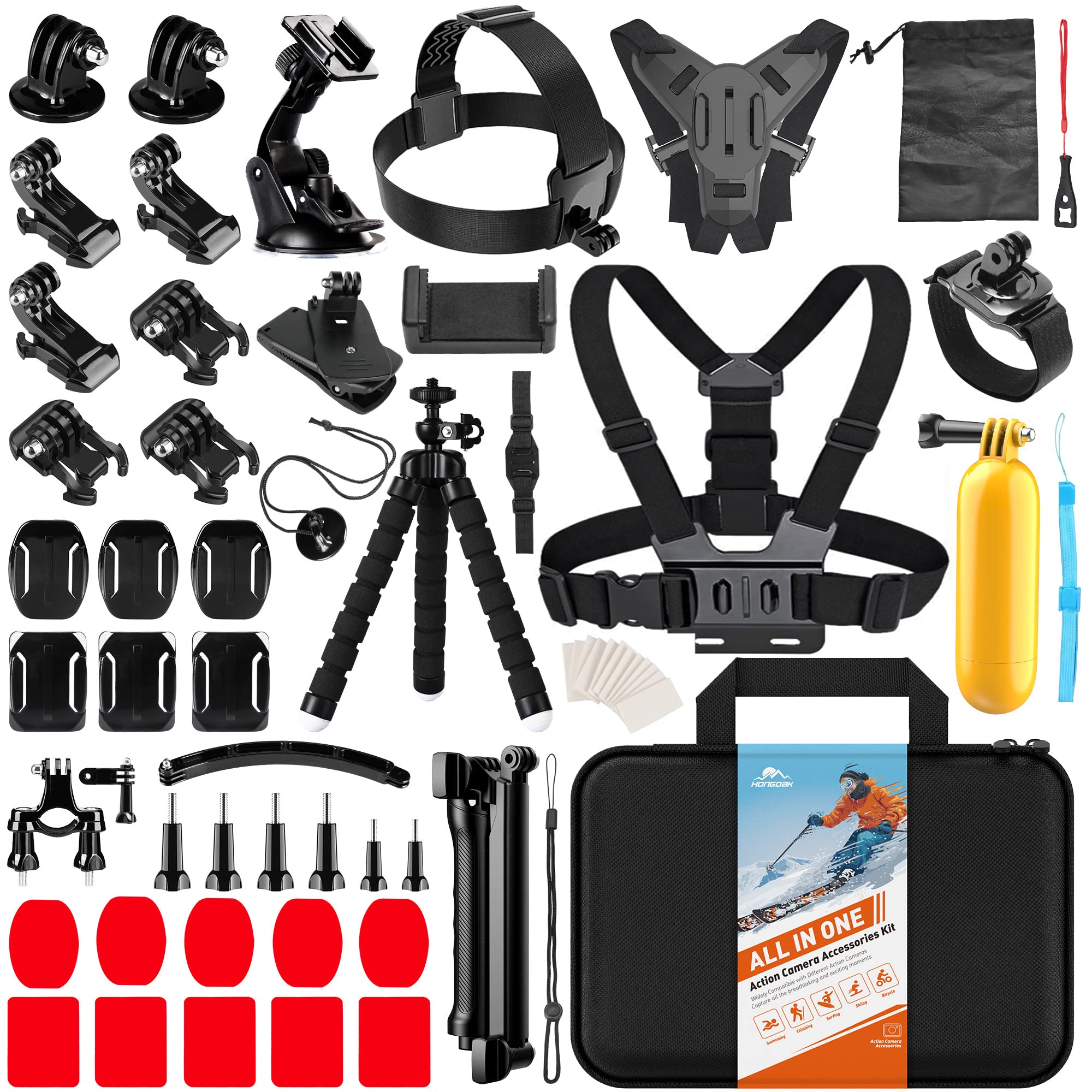 New Action Cameras Accessory Kit, 65-in-1 Sports Camera Accessory Kit Compatible with GoPro Hero 11 10 9 8 7 6 5 4 3 3+, Universal for Max Fusion Insta360 DJS Osmo Etc