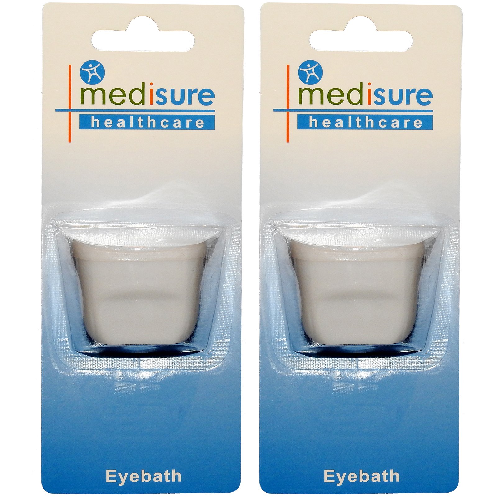 Medisure Health Care Healthcare One Size Plastic Eyewash Pain Relieve Cleaning Eye Bath Cup x 2