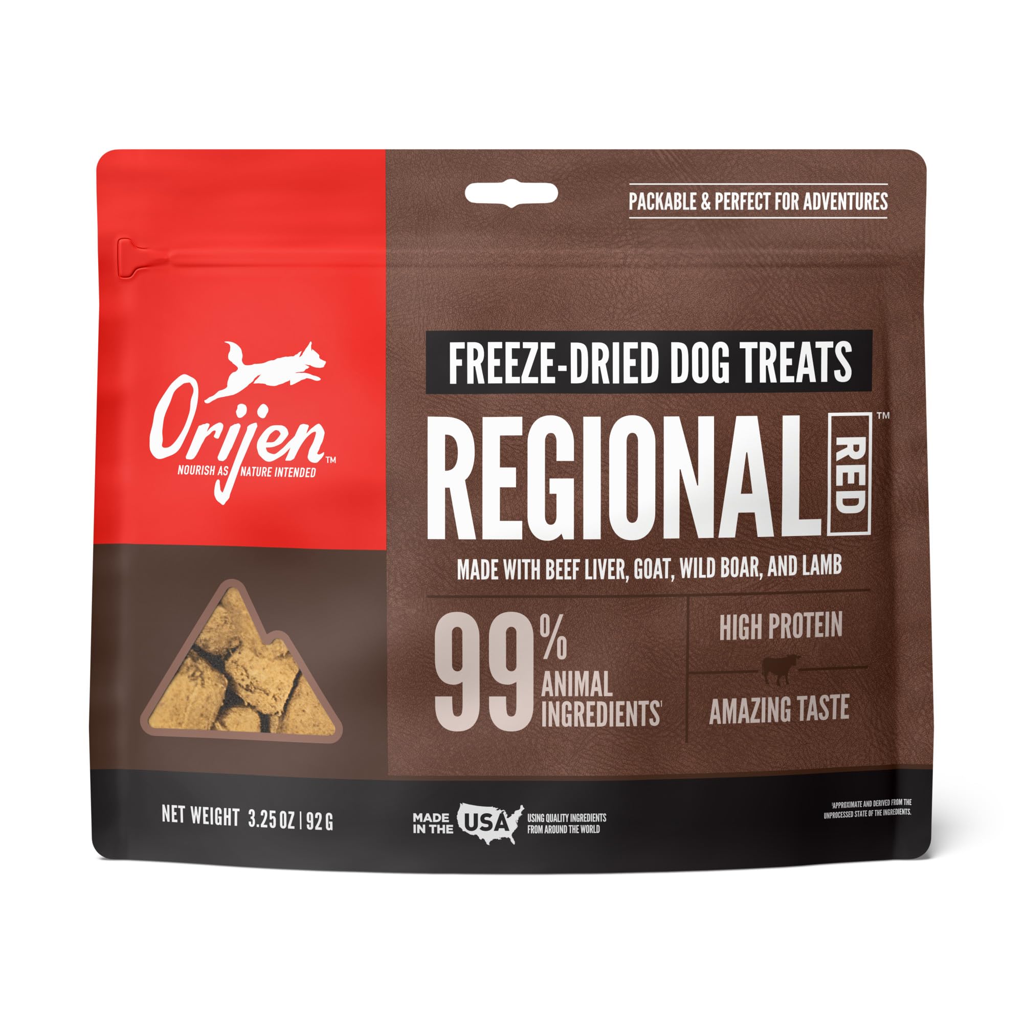 ORIJEN Freeze-Dried Dog Treats, Regional Red, Biologically Appropriate & Grain Free