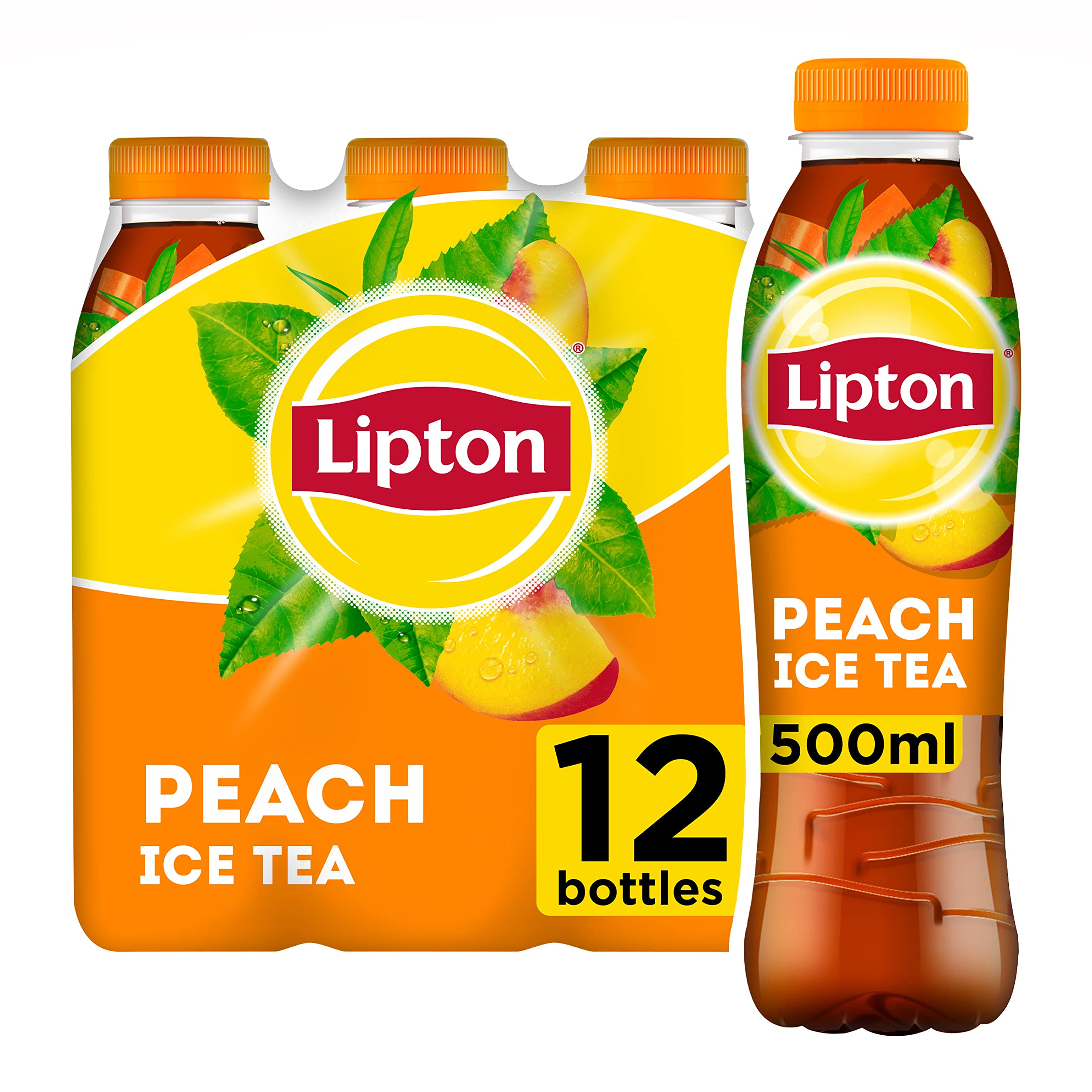 Lipton Ice Tea Peach Still Soft Drink 500ml, (Pack of 12)