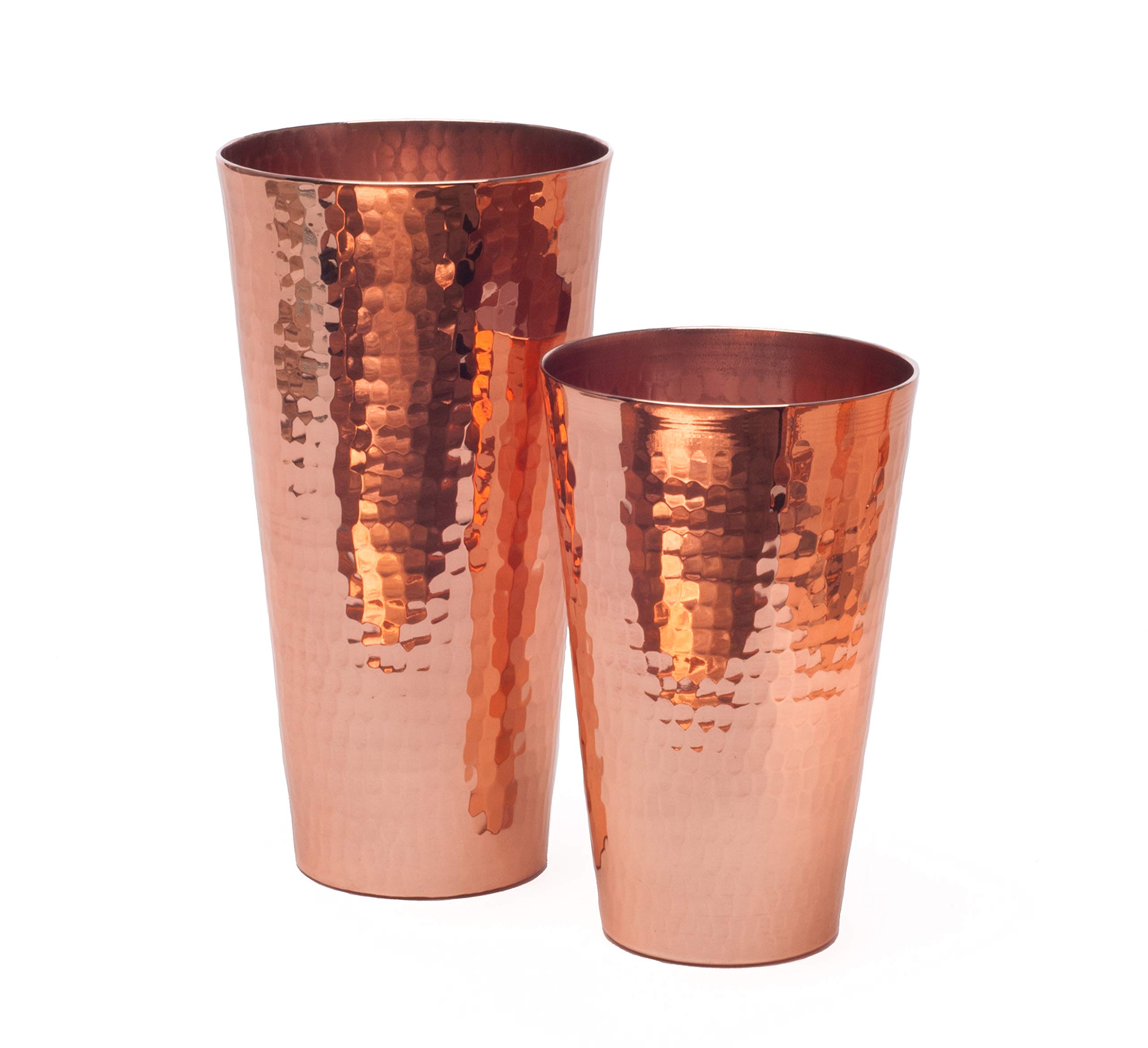 Sertodo Boston Maraka Shaker Set, Hammered Copper, 18 fluid ounce cup and 30 fluid ounce cup