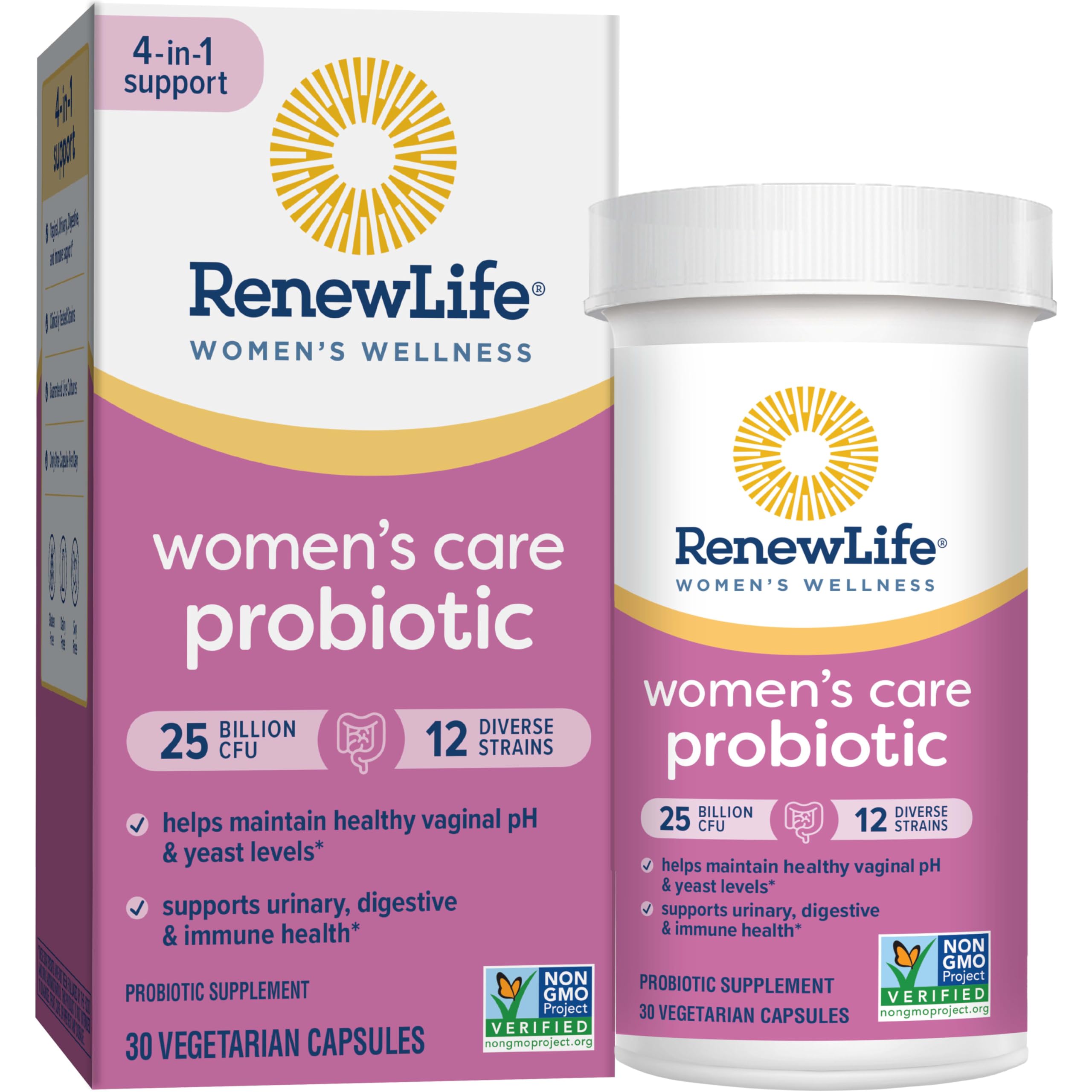 Renew Life Women's Flora Care Probiotic Supplement Vegetable Capsules, 30 CT