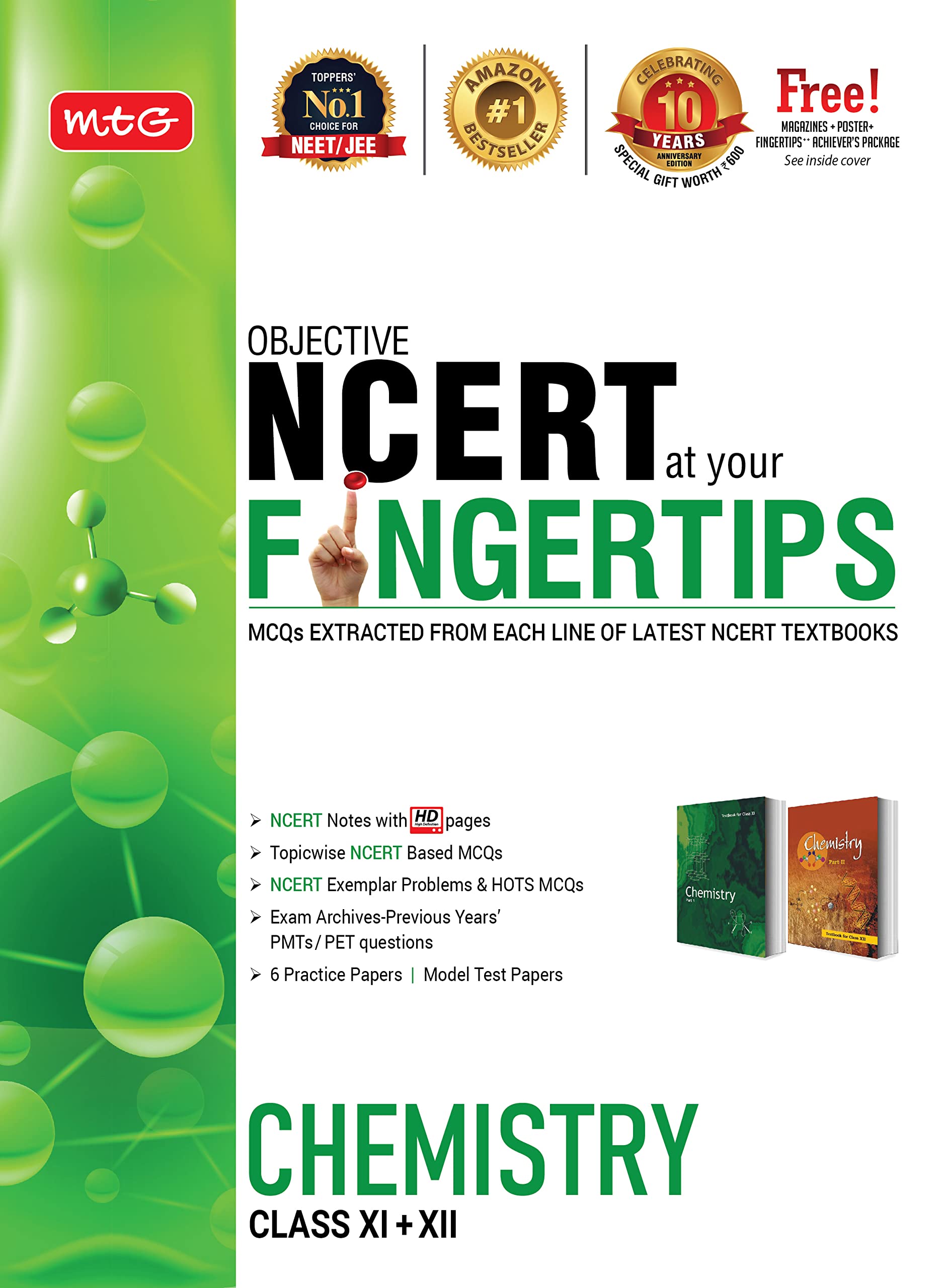 MTG Objective NCERT at your FINGERTIPS - Chemistry, Best Books for NEET & JEE Preparation (Based on NCERT Pattern - Latest & Revised Edition 2022) [Paperback] MTG Editorial Board Paperback – 17 November 2021