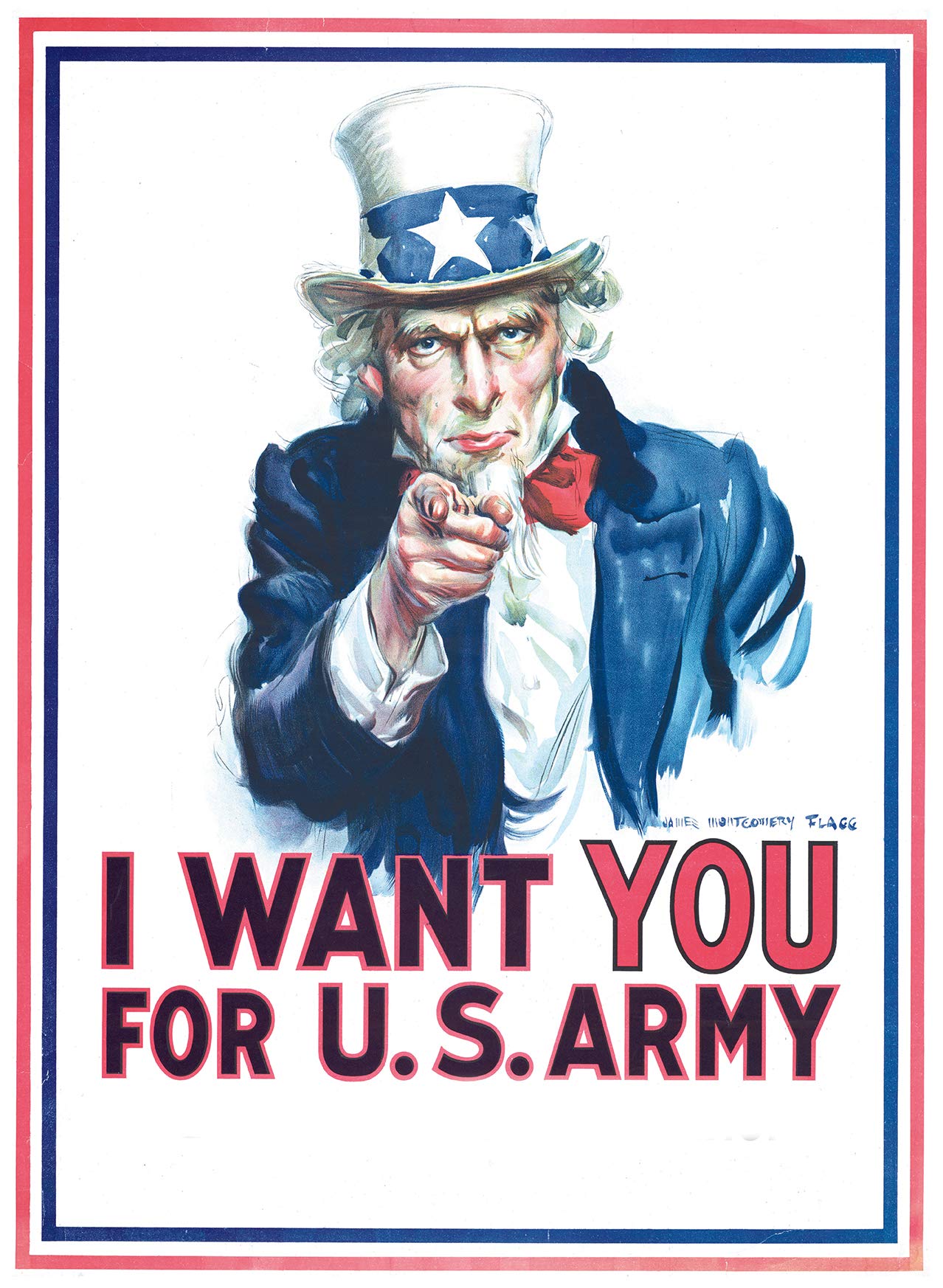 Palace Learning Uncle Sam - I Want You For U.S. Army Poster - World War 2 Poster - WW2 - (LAMINATED, 18" x 24")