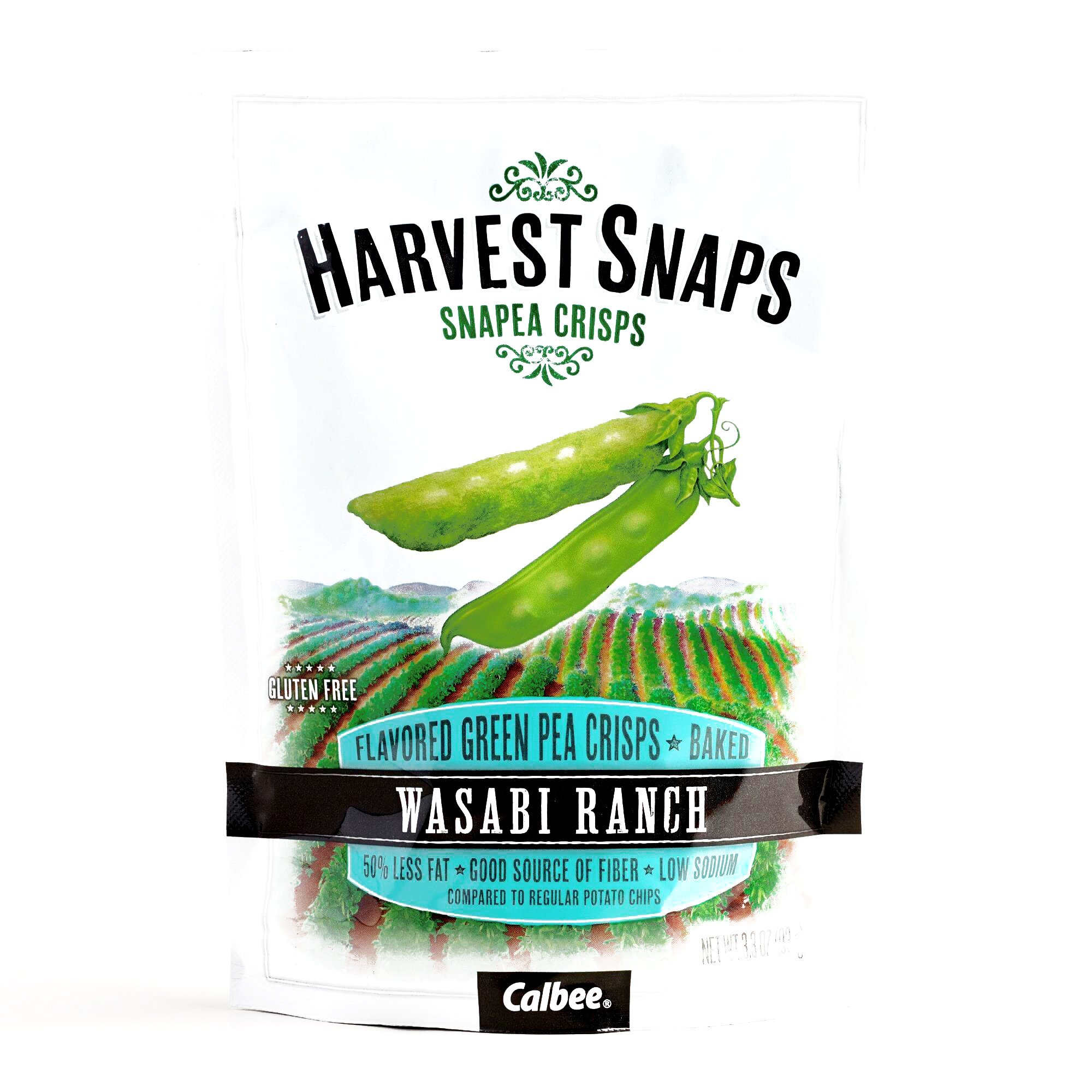 Calbee Wasabi Ranch Snapea Crisps 3.3 oz each (3 Items Per Order)