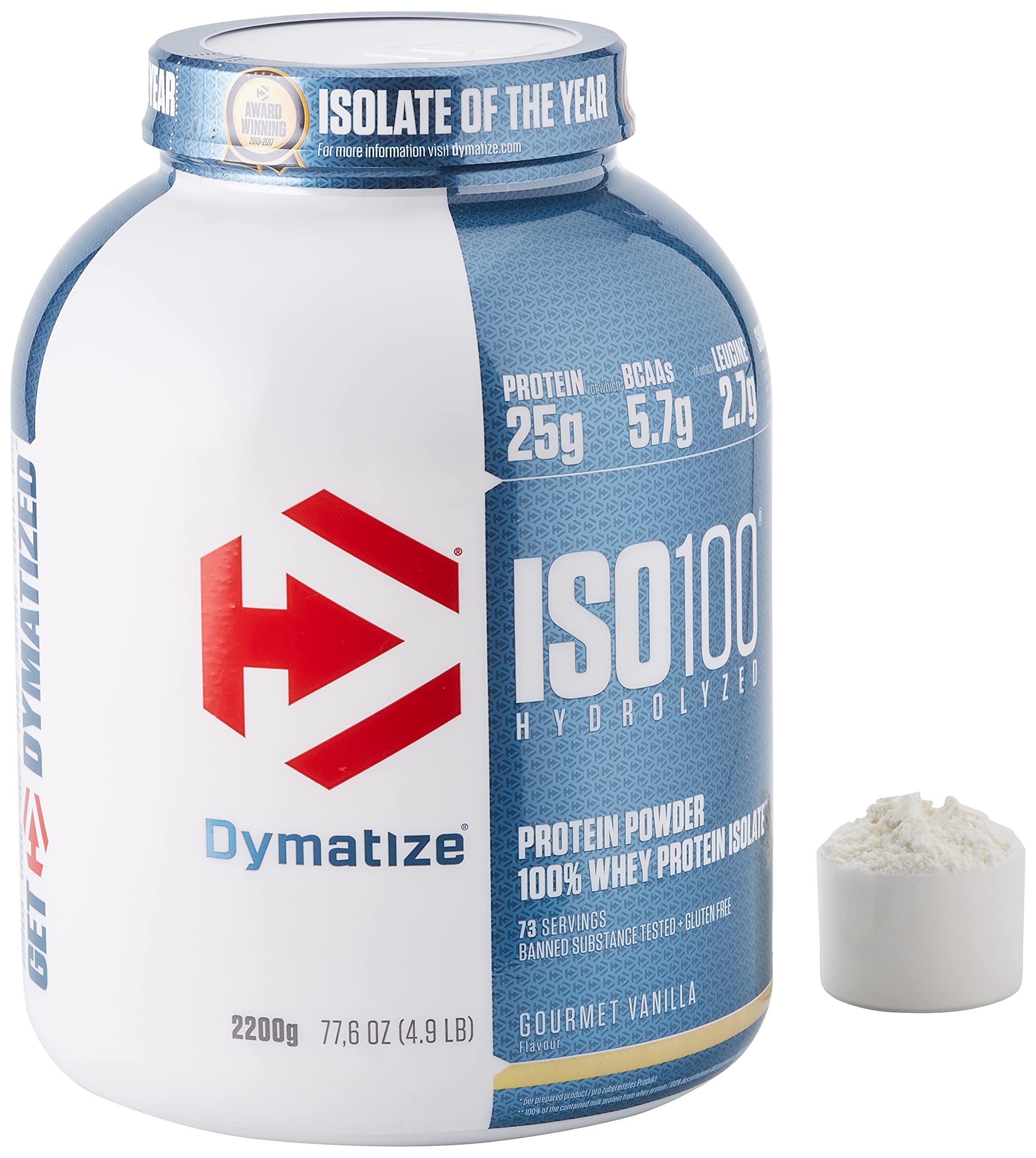 DymatizeISO 100 Gourmet Vanilla 2,2 kg - Whey Protein Hydrolysat + Isolat Powder