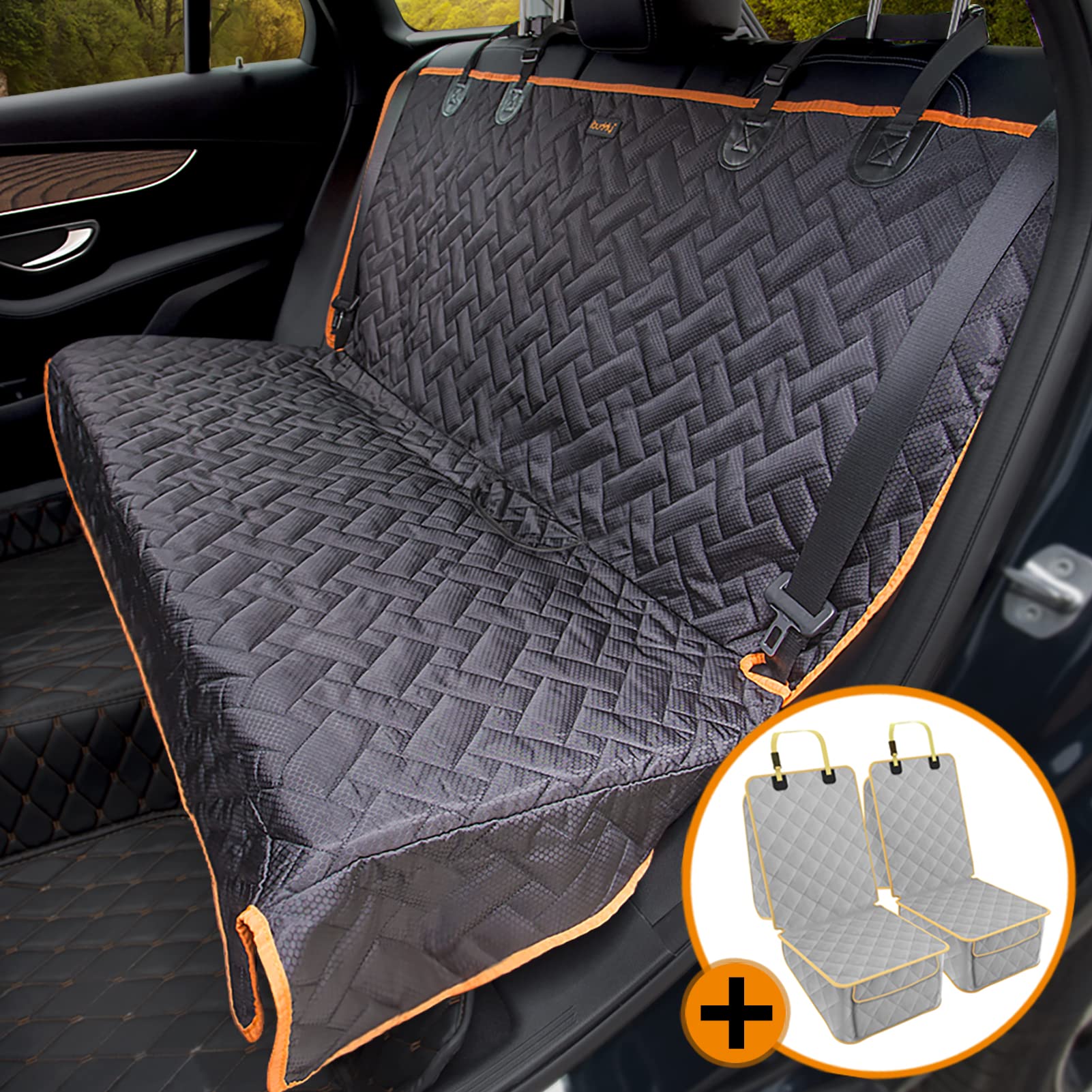 iBuddy High Quatity Bench Car Seat Cover and Front Seat Cover for Dogs