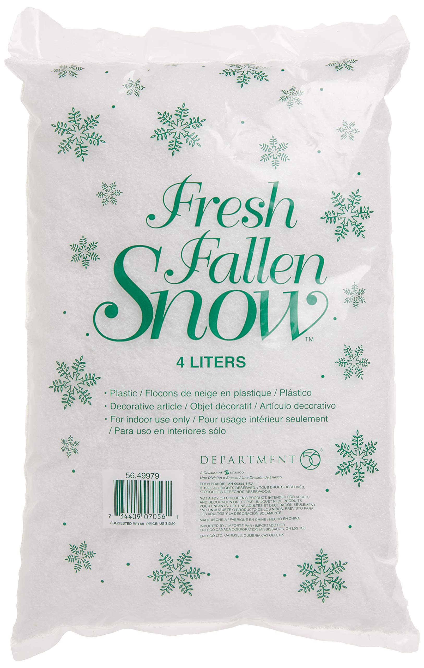 Department 56Village Landscape Accessories Fresh Fallen Decorative Snow, 7 Ounces, White