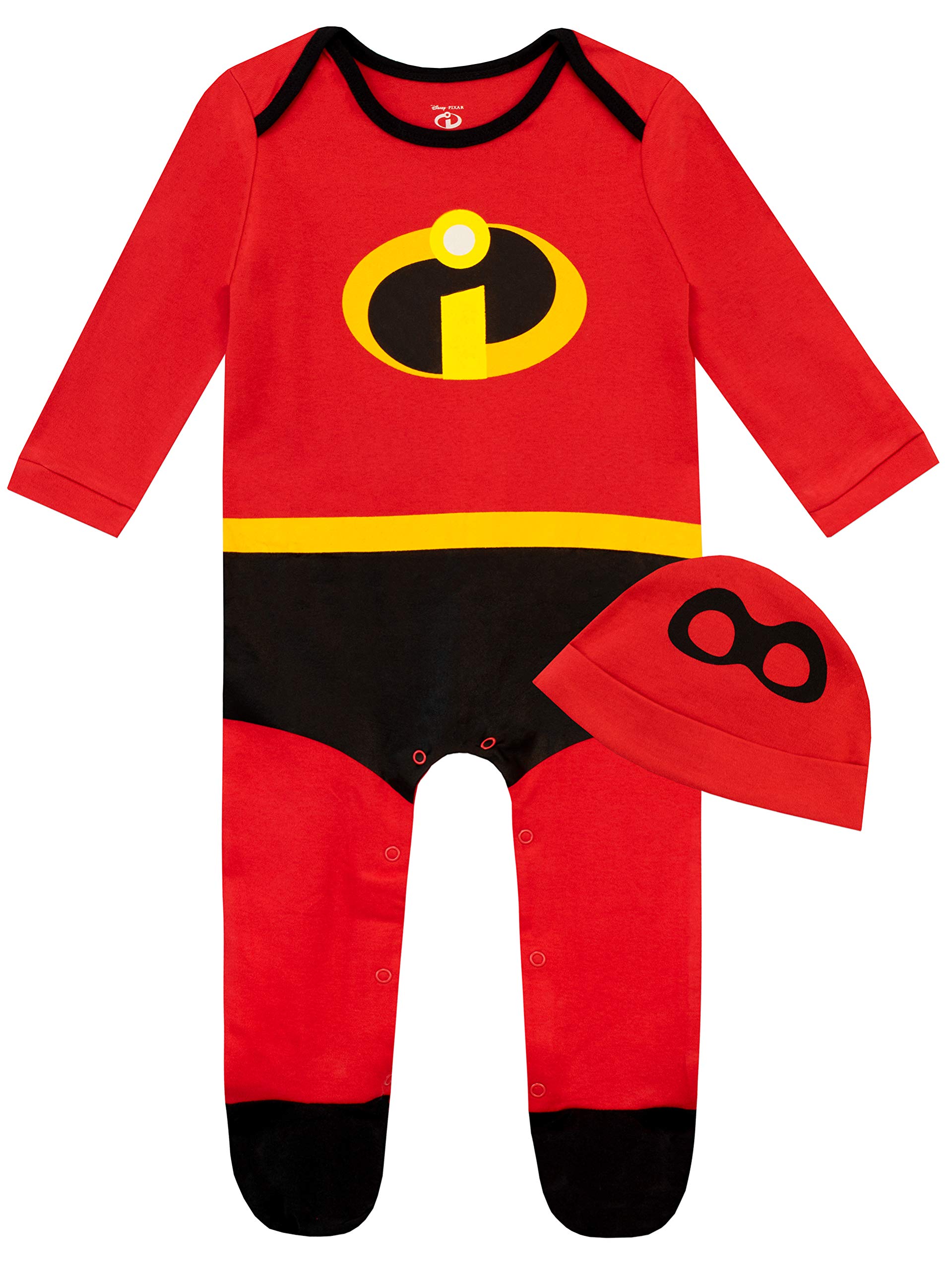 Disney Baby Sleepsuits with Hat | The Incredibles Baby Grow | Newborn Sleepsuit | Baby Sleepwear Set