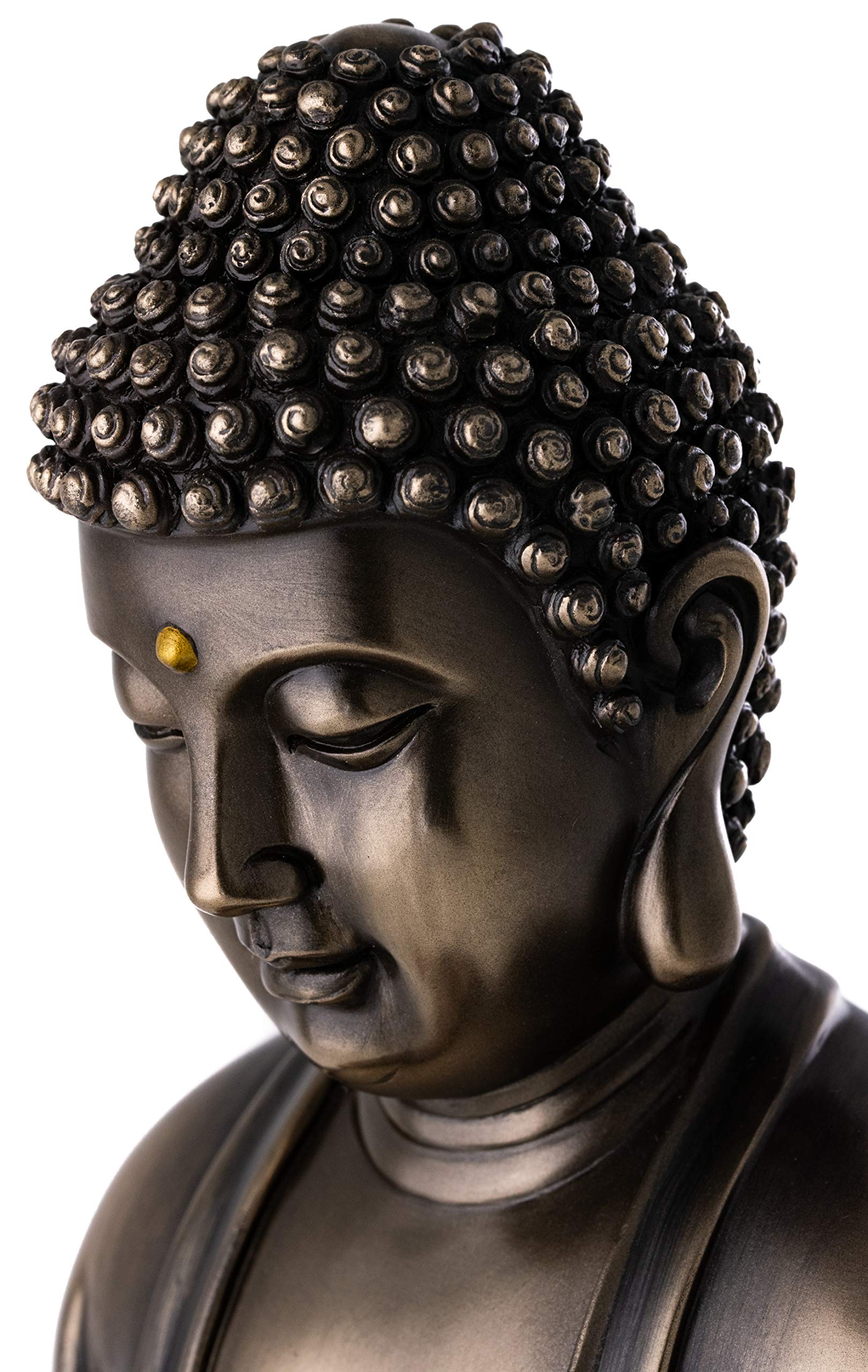 Top Collection Meditating Shakyamuni Buddha Statue - Enlightened East Asian New Age Sculpture in Premium Cold Cast Bronze - 10.5-Inch Collectible Supreme Buddha Figurine